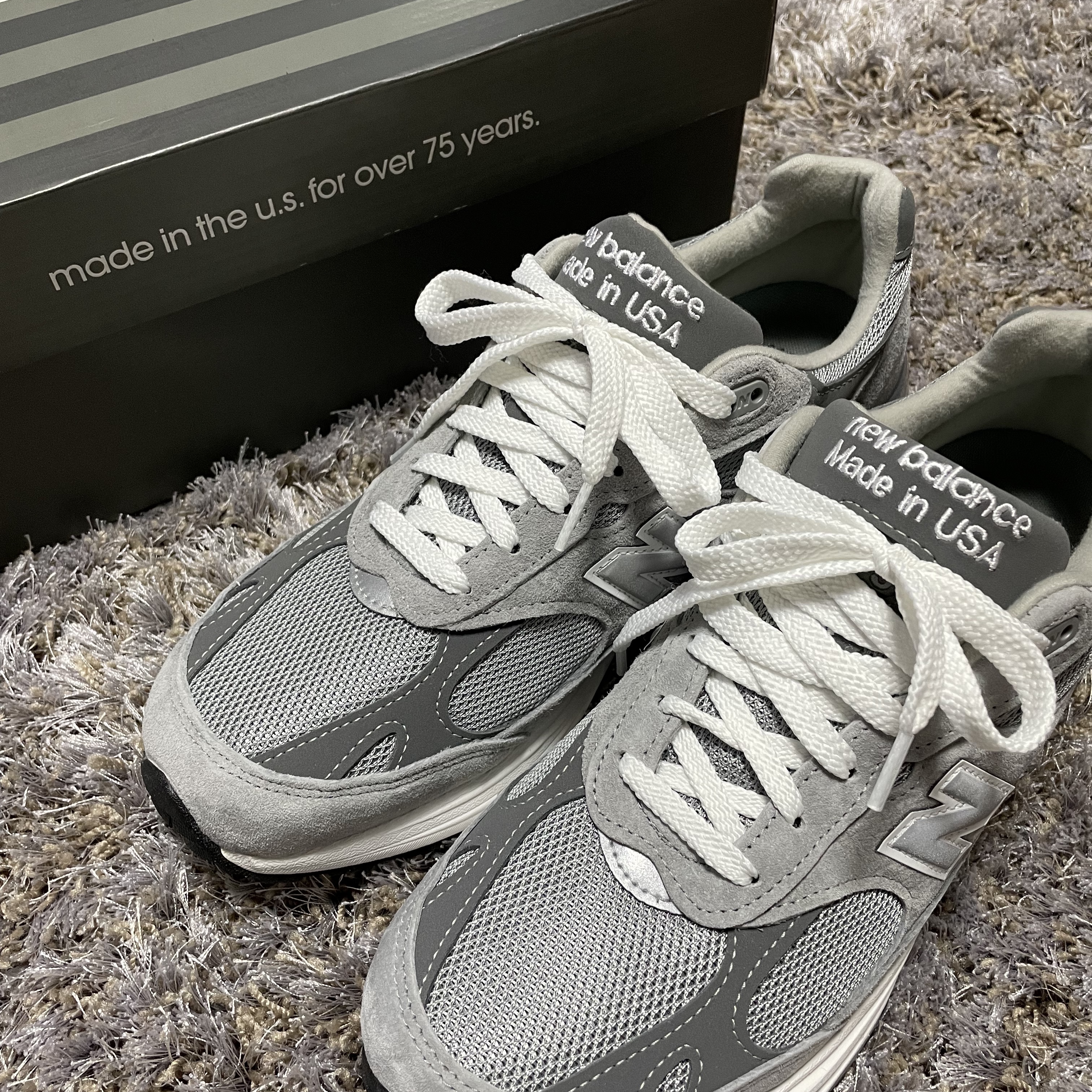 New Balance 993 Made in USA Grey - D Standard 착용 스타일