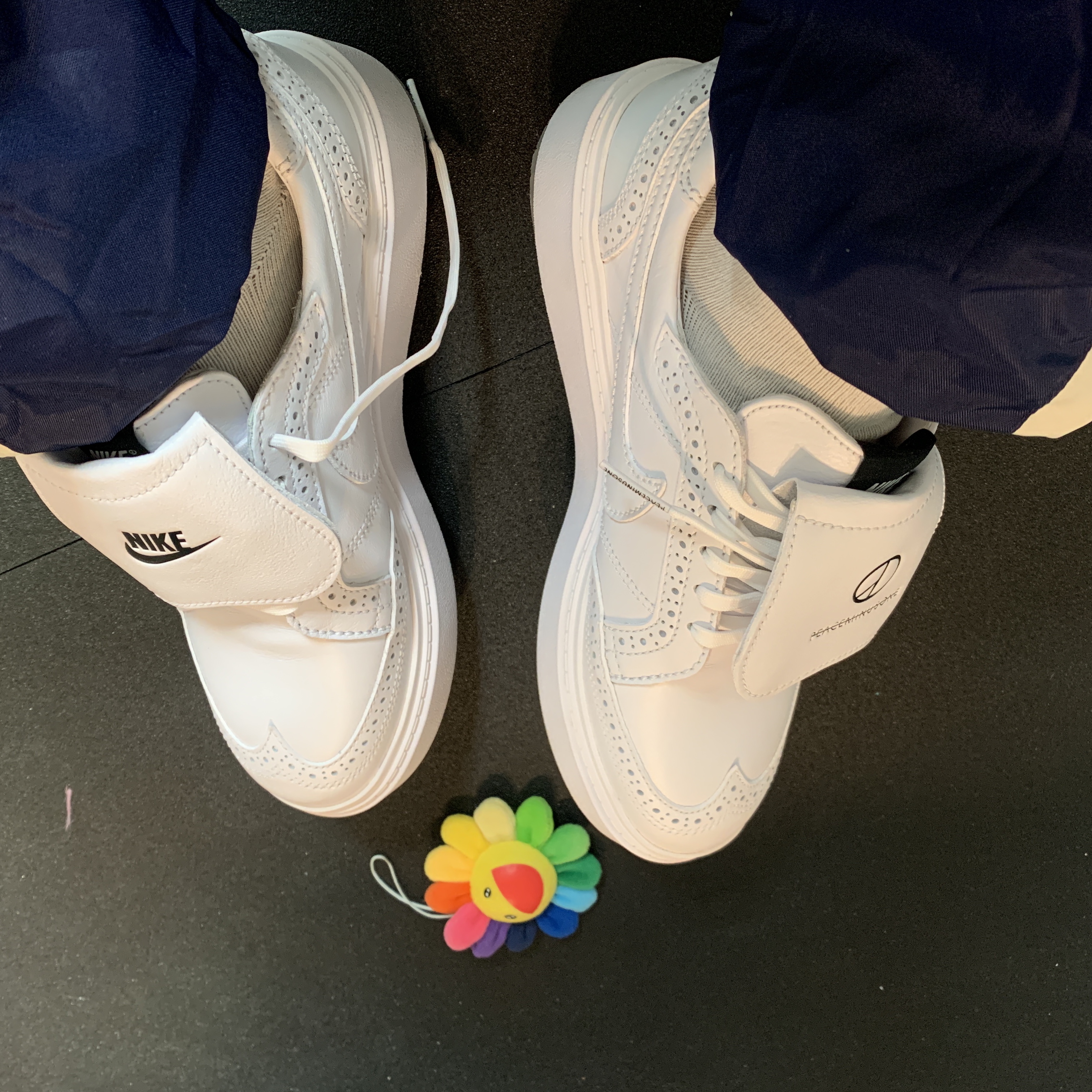 Nike x Peaceminusone Kwondo1 White 착용 스타일 - 2