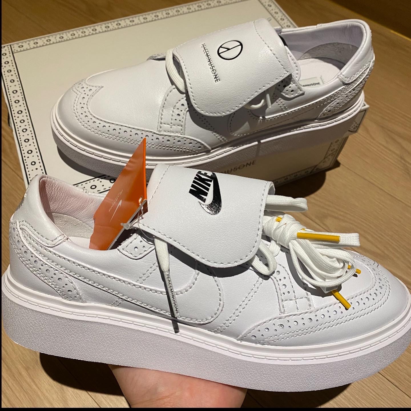 Nike x Peaceminusone Kwondo1 White 착용 스타일 - 1