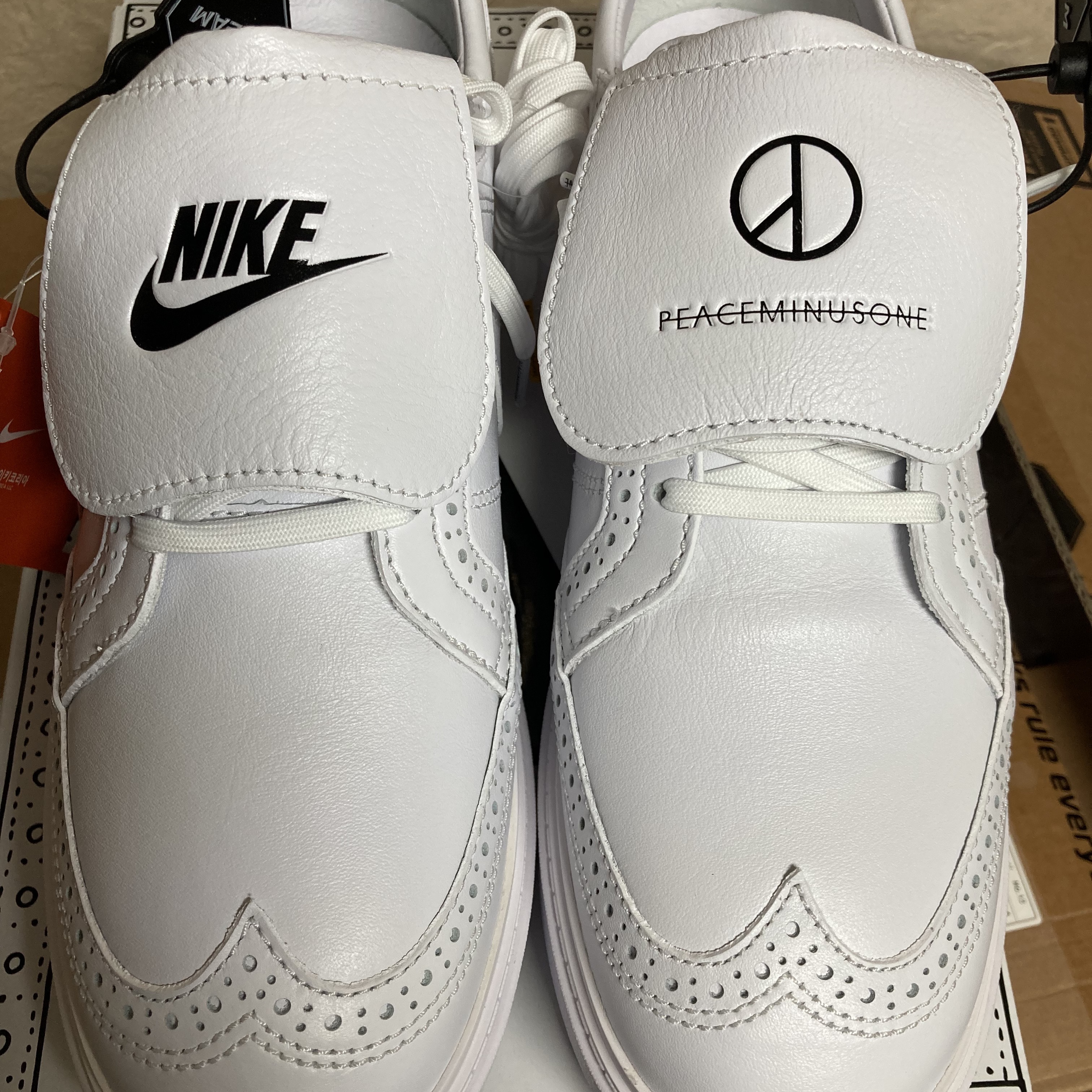 Nike x Peaceminusone Kwondo1 White 착용 스타일 - 3