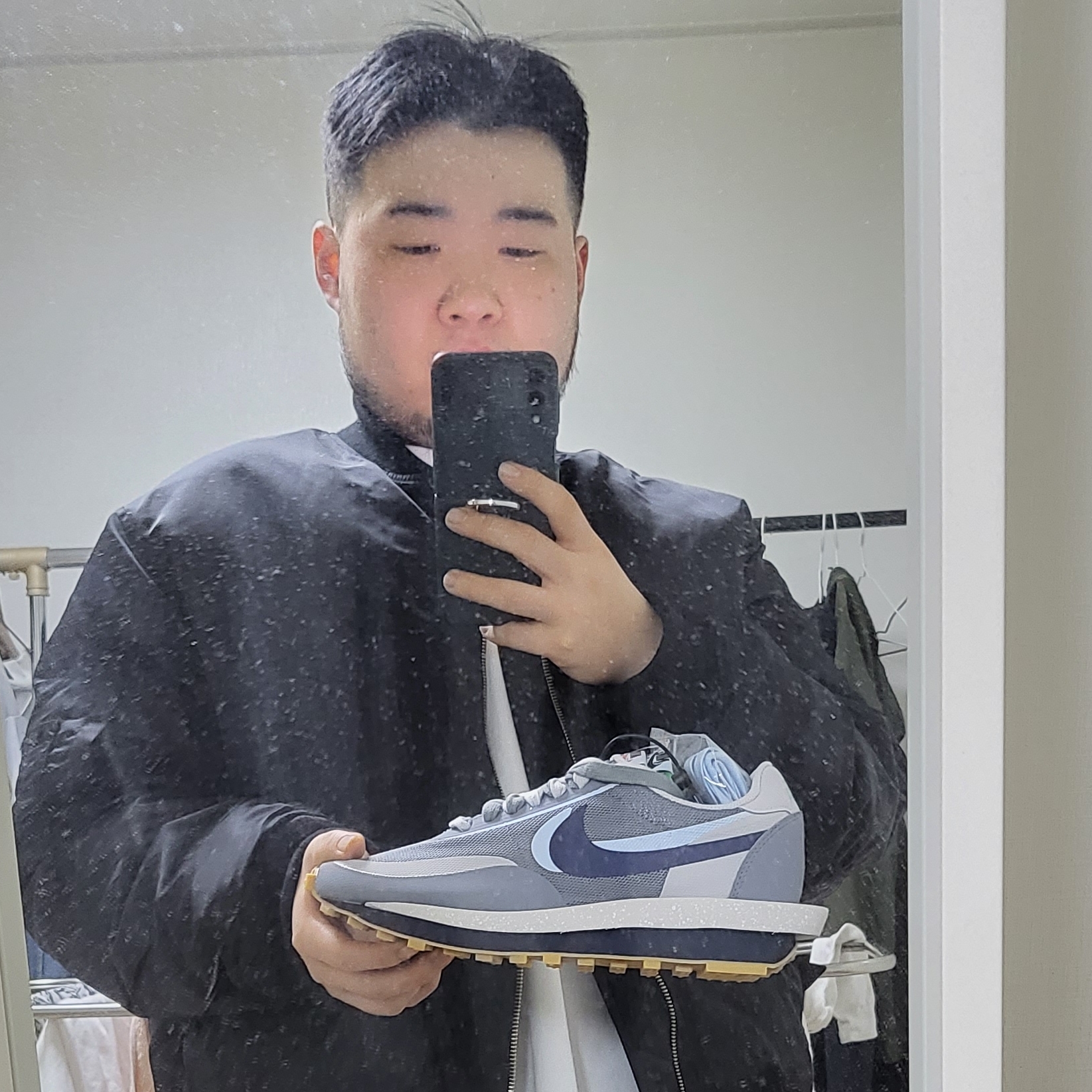Nike x Sacai x Clot LDWaffle Cool Grey 착용 스타일