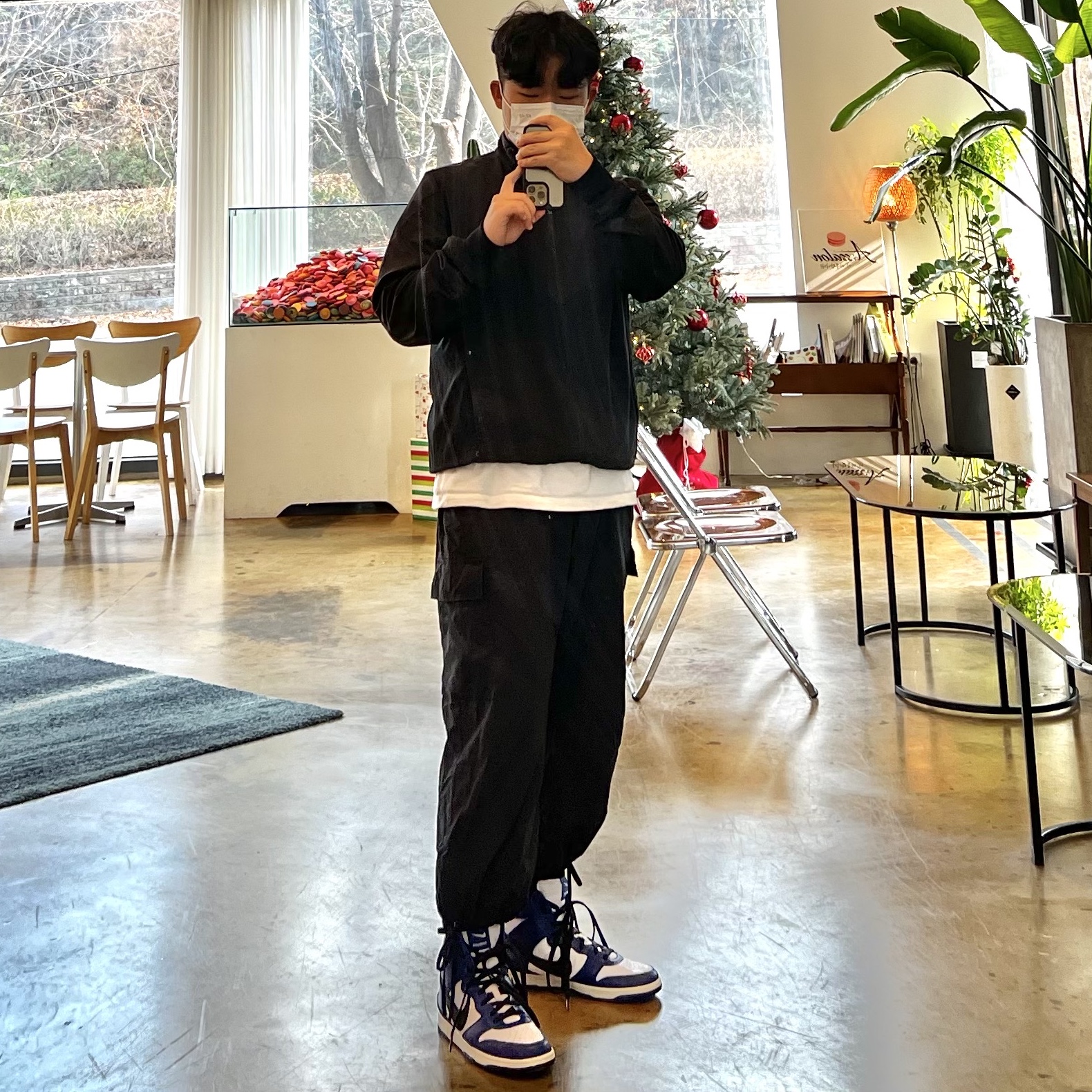 Nike x Ambush Dunk High Deep Royal Blue 착용 스타일