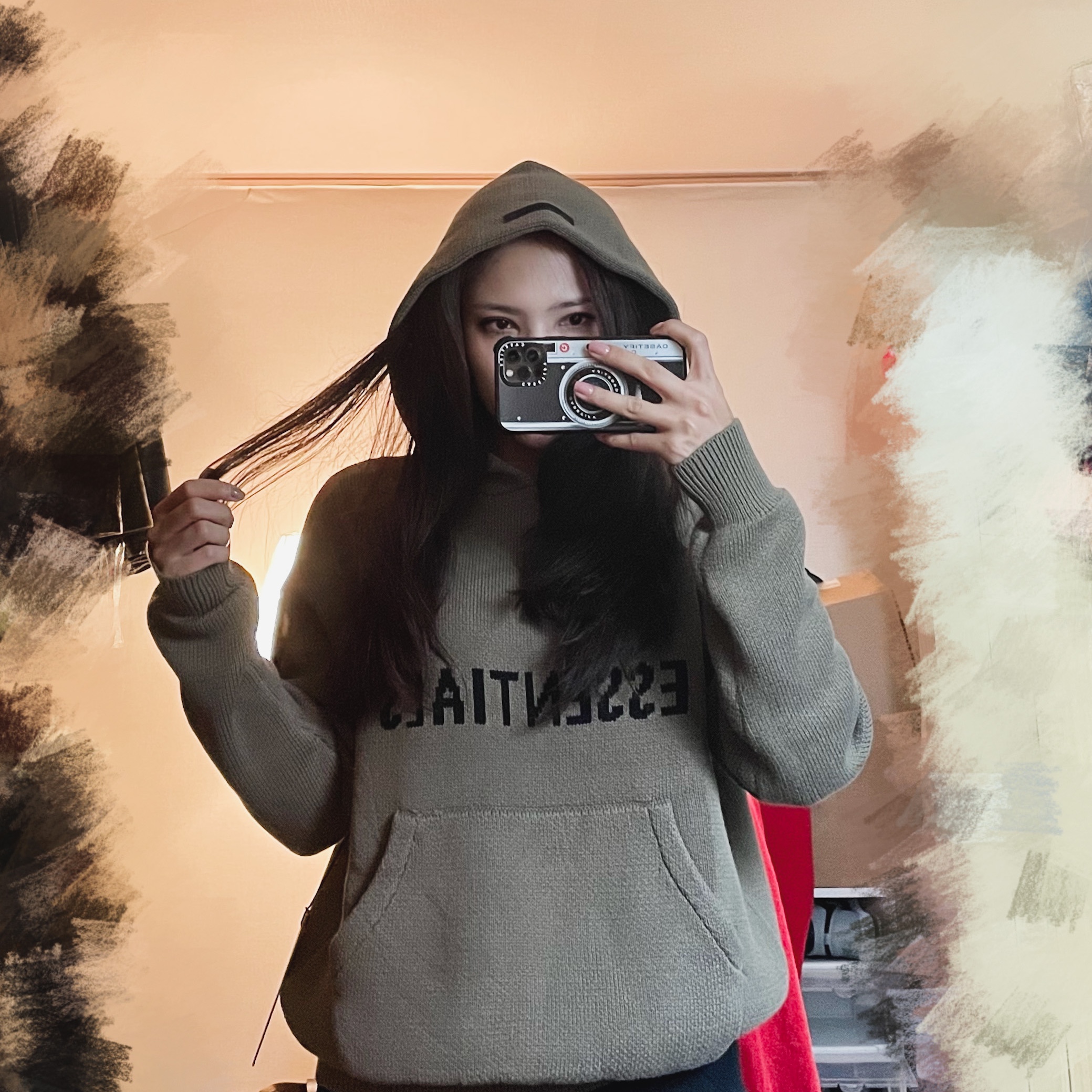 Essentials Knit Pullover Hoodie Harvest - 21FW 착용 스타일 - 1