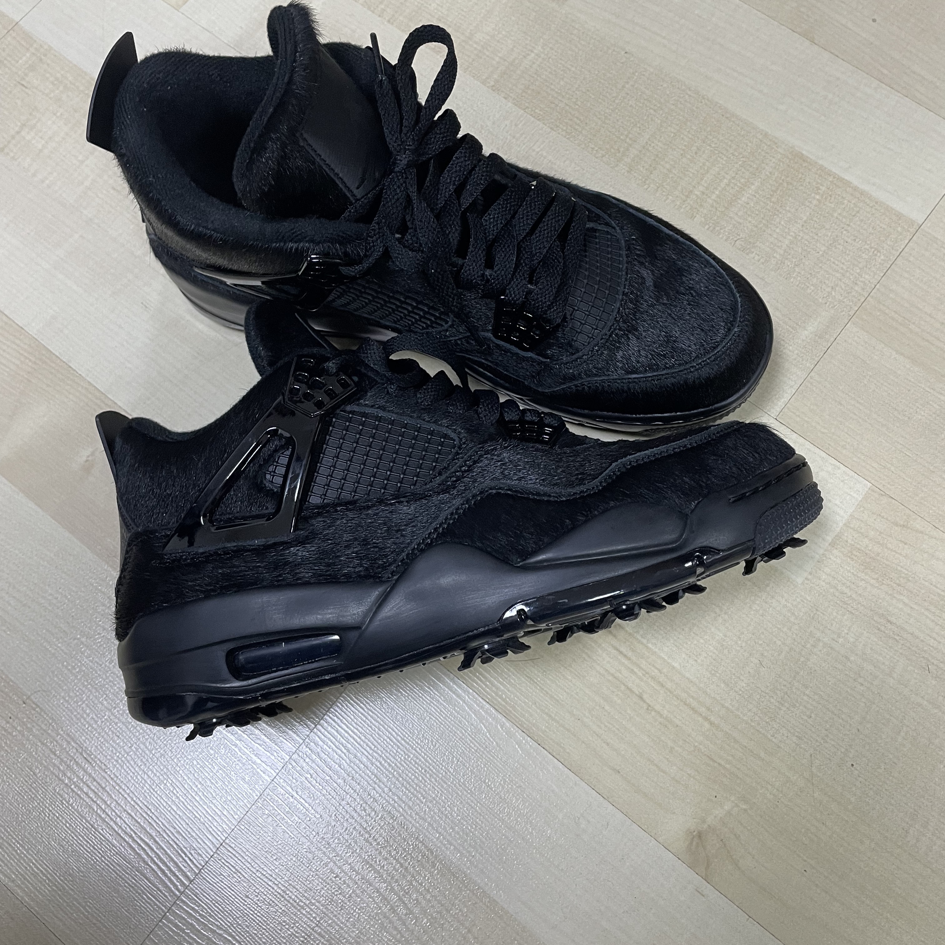 Jordan 4 Golf Black Cat 착용 스타일 - 1