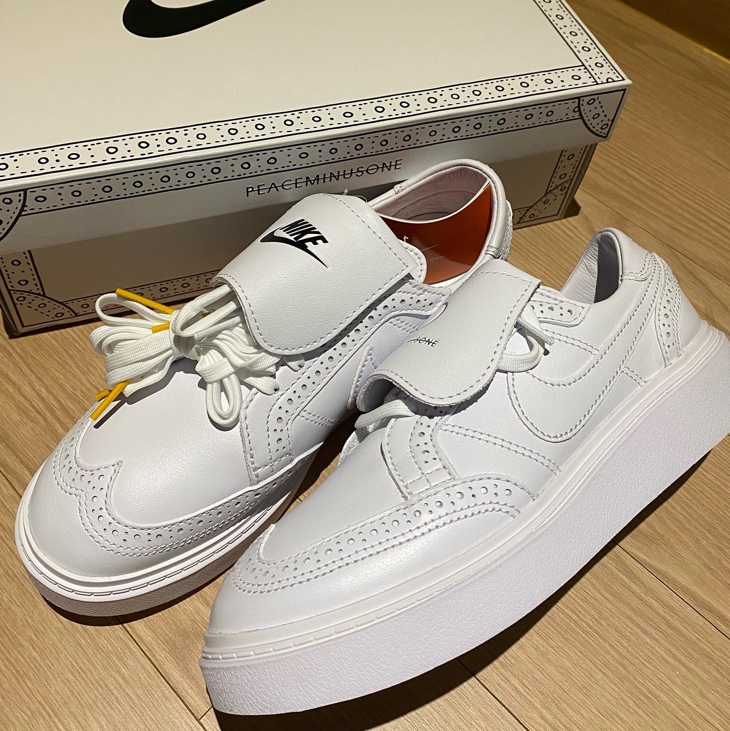 Nike x Peaceminusone Kwondo1 White 착용 스타일 - 2