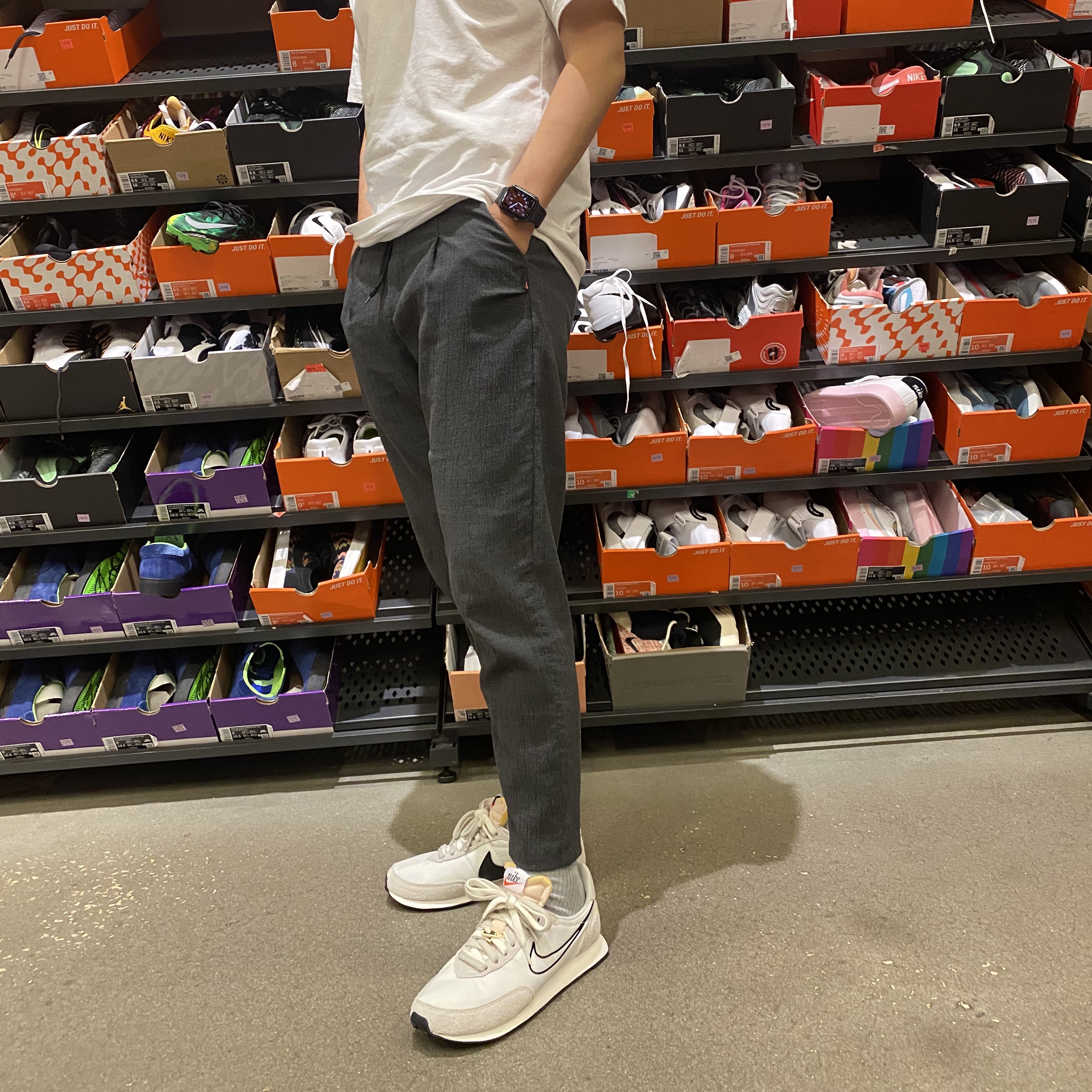 Nike Waffle Trainer 2 Sail Black 착용 스타일 - 5