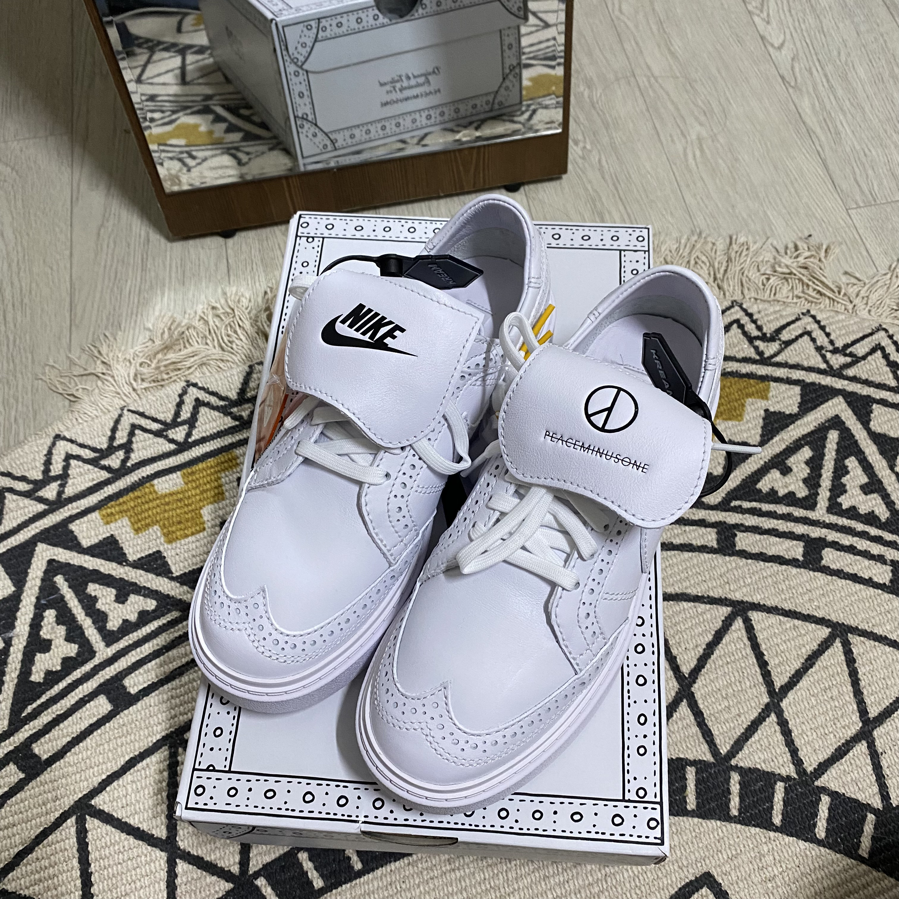 Nike x Peaceminusone Kwondo1 White 착용 스타일