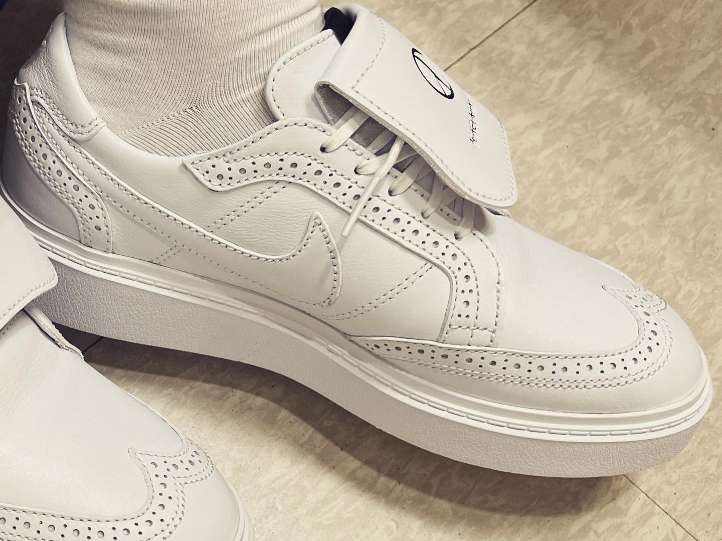 Nike x Peaceminusone Kwondo1 White 착용 스타일 - 1