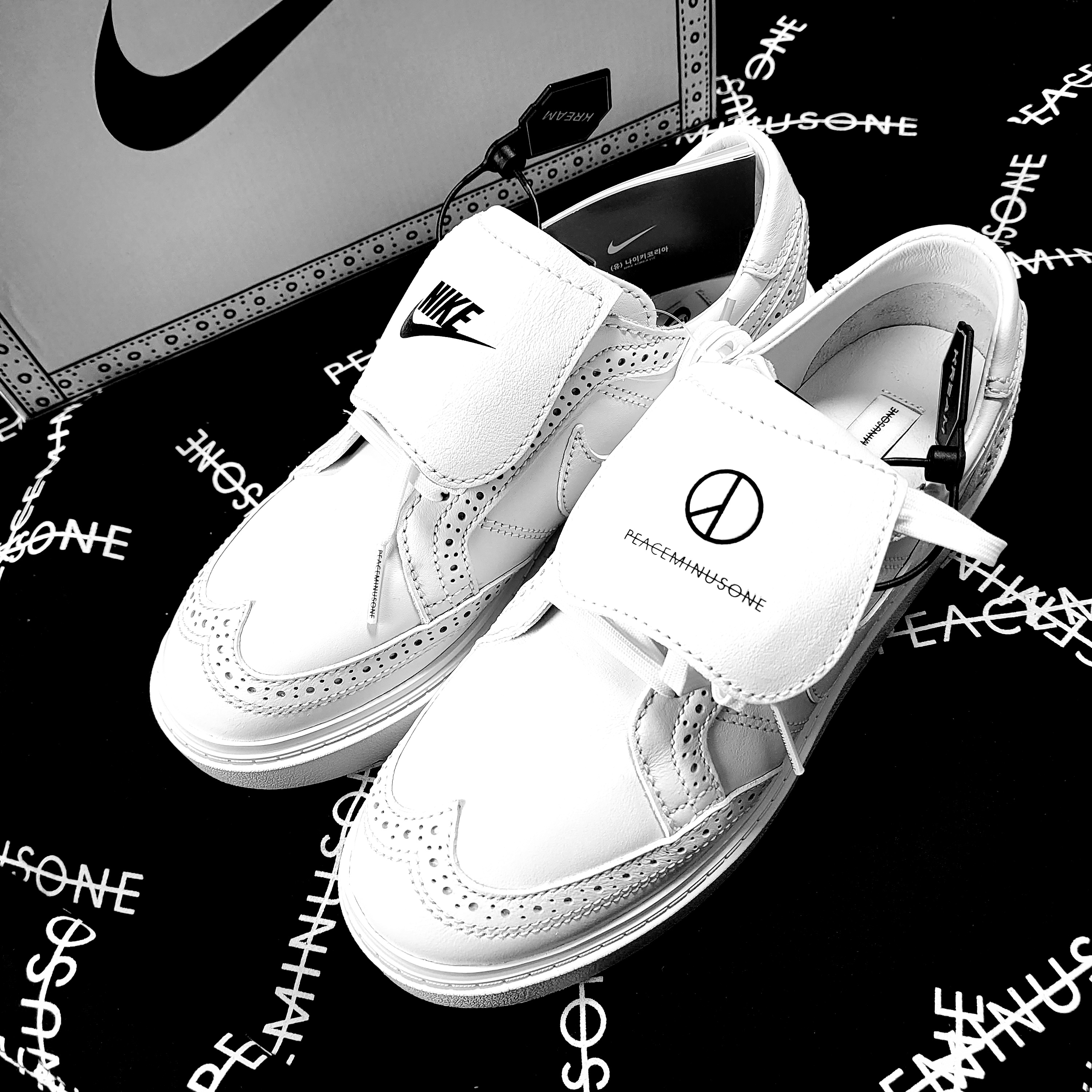 Nike x Peaceminusone Kwondo1 White 착용 스타일 - 2