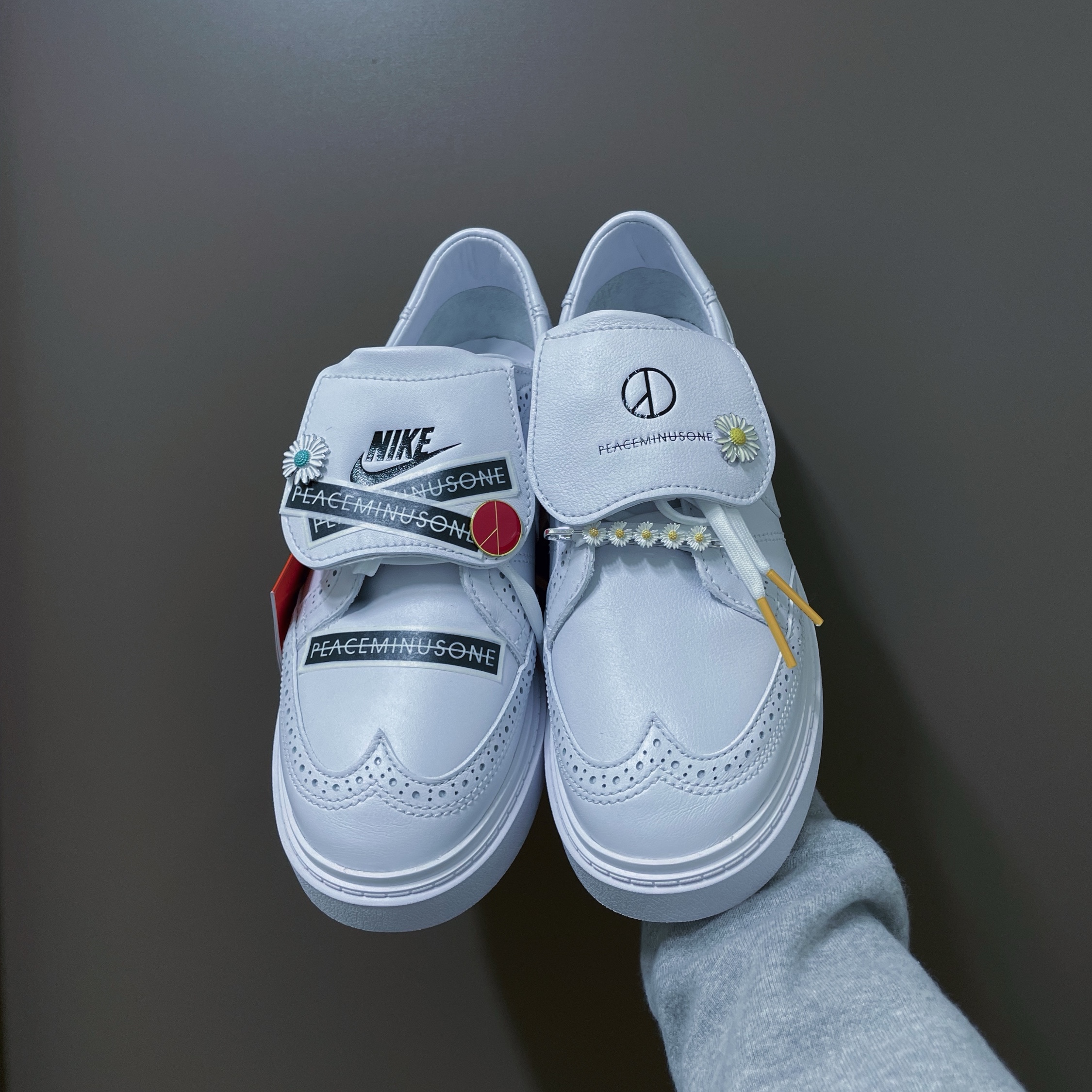 Nike x Peaceminusone Kwondo1 White 착용 스타일 - 2