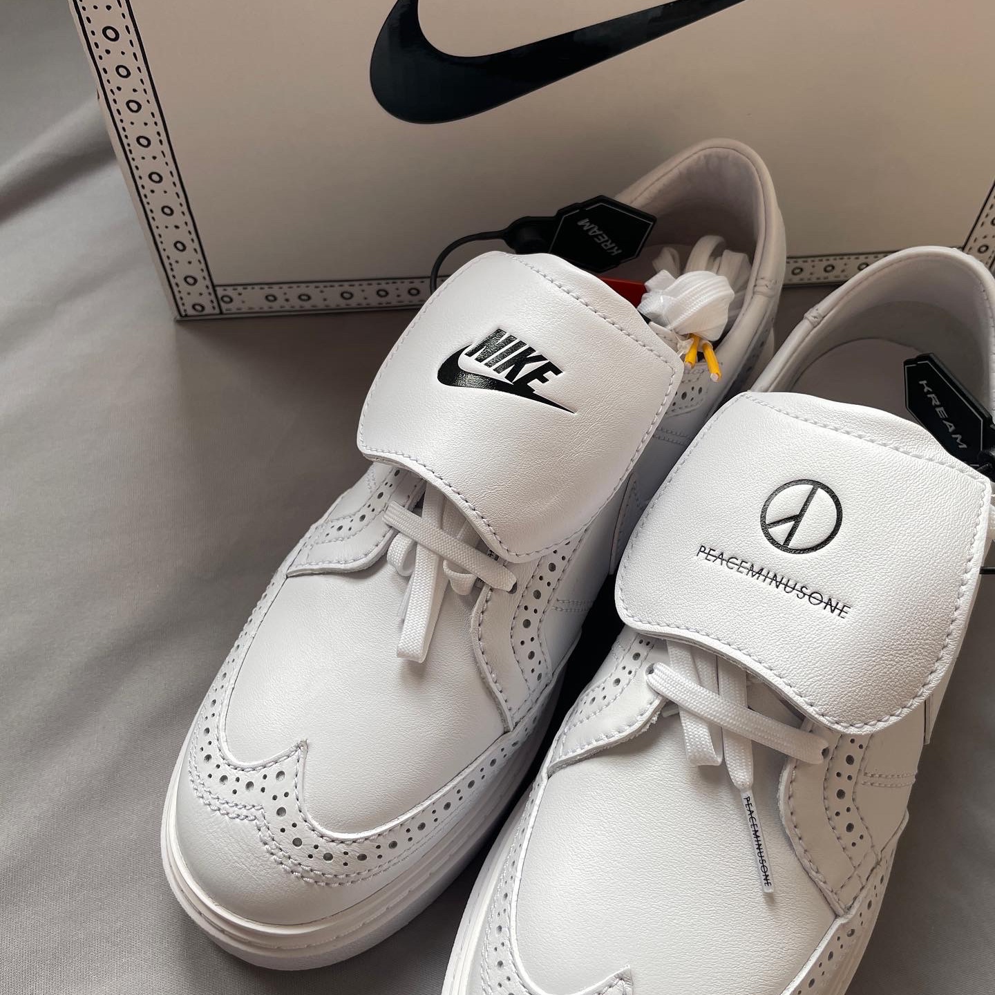 Nike x Peaceminusone Kwondo1 White 착용 스타일 - 1