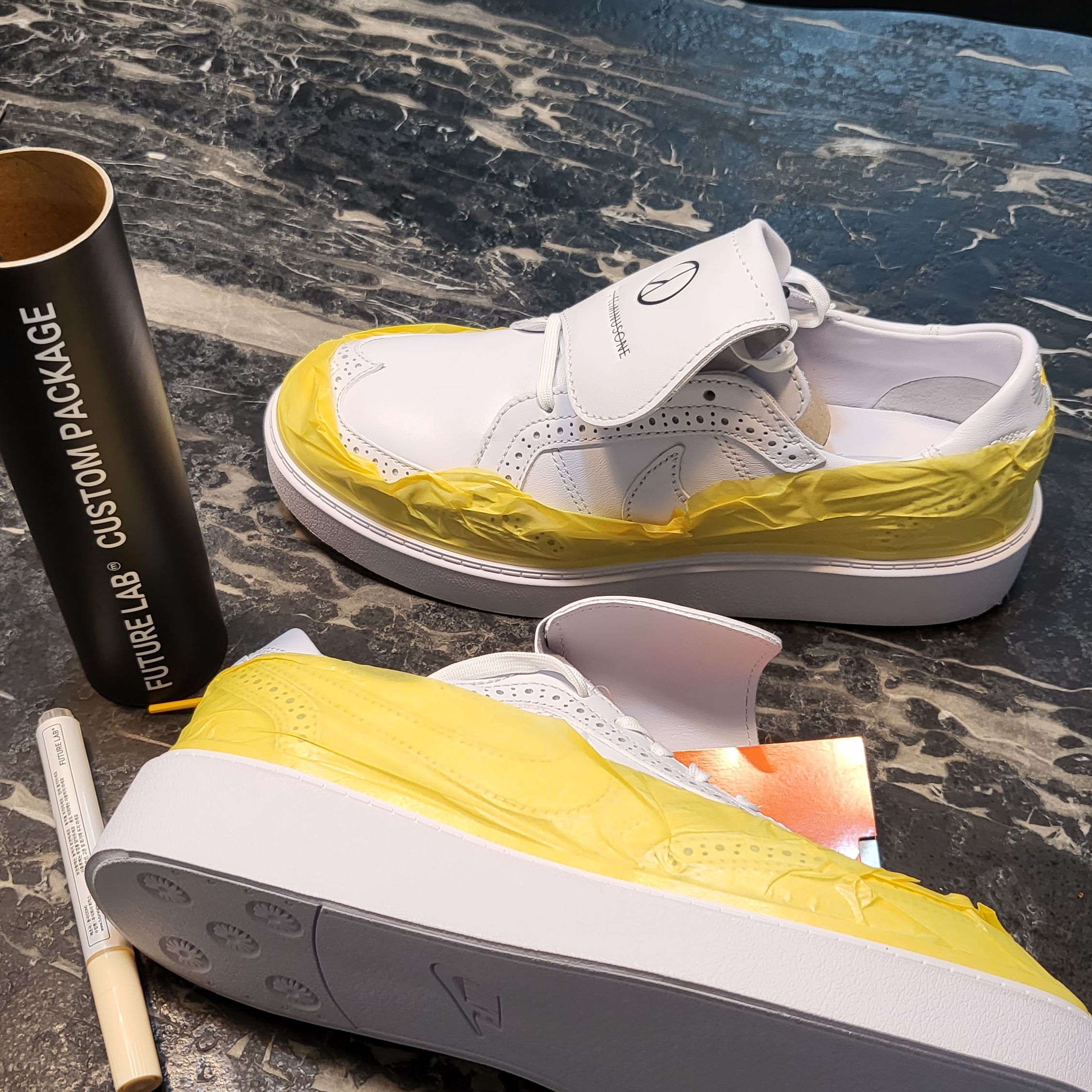 Nike x Peaceminusone Kwondo1 White 착용 스타일 - 2