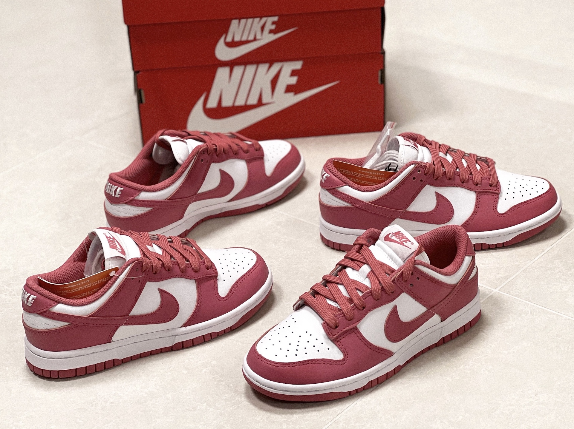 (W) Nike Dunk Low Archeo Pink 착용 스타일