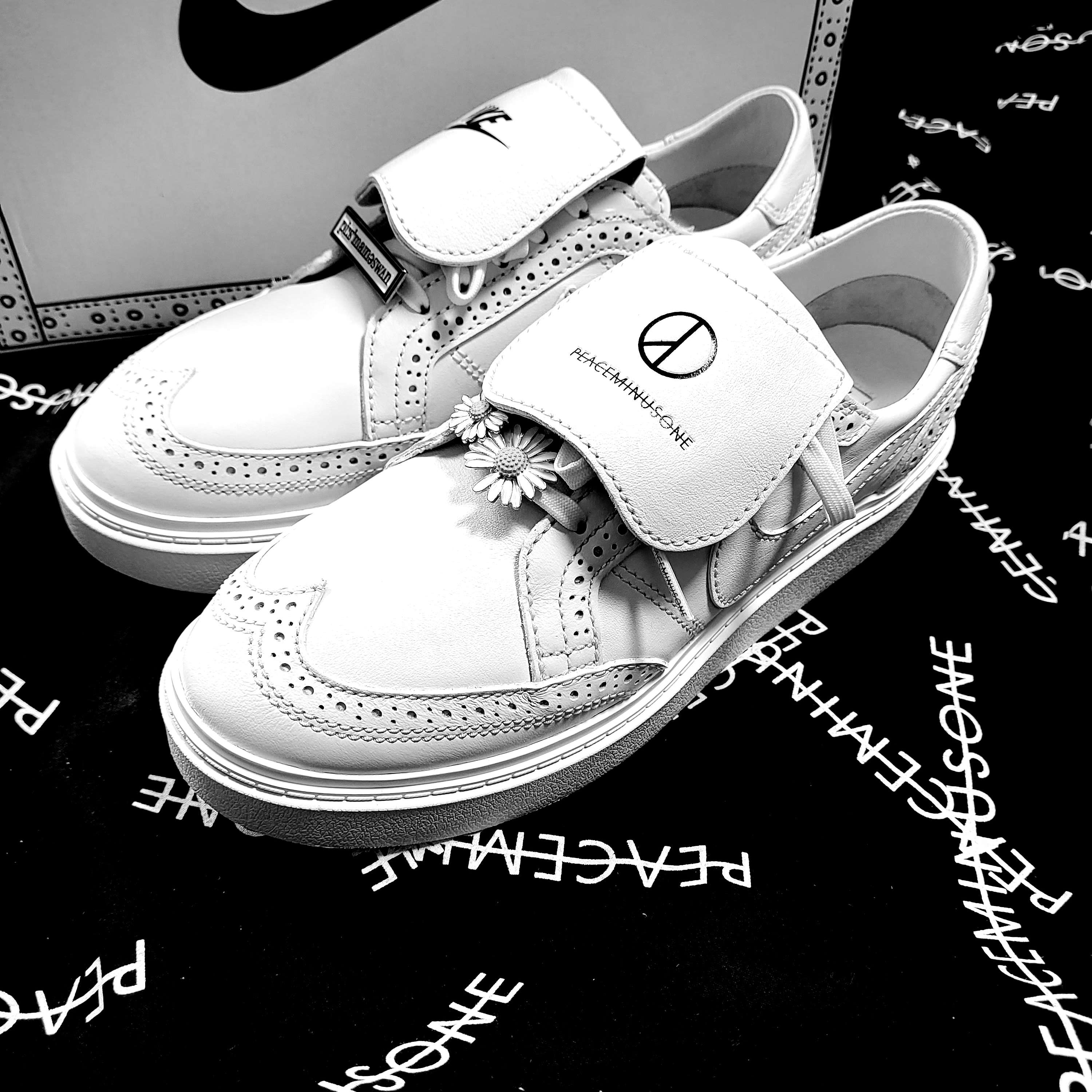 Nike x Peaceminusone Kwondo1 White 착용 스타일 - 1