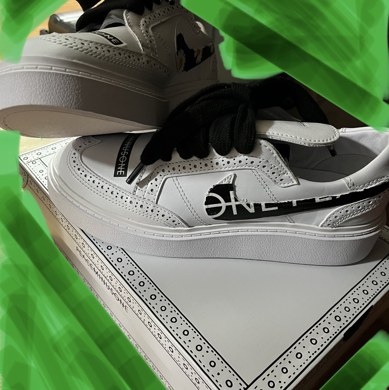 Nike x Peaceminusone Kwondo1 White 착용 스타일 - 2