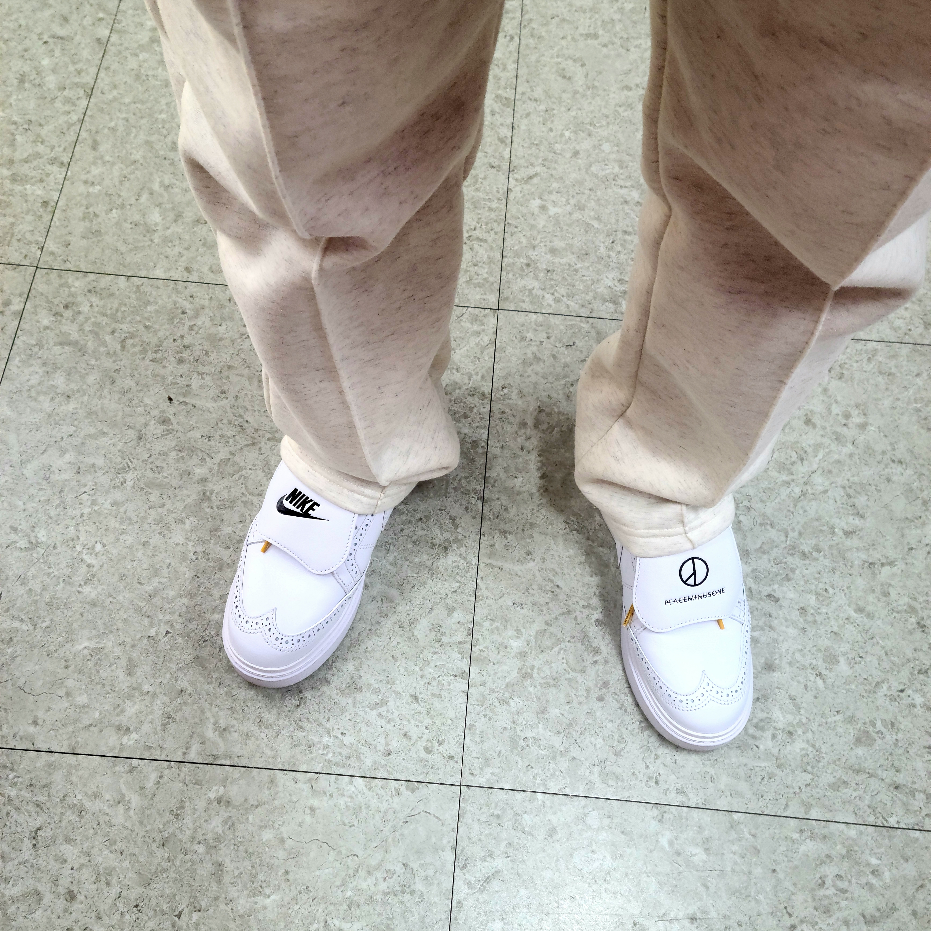 Nike x Peaceminusone Kwondo1 White 착용 스타일 - 1