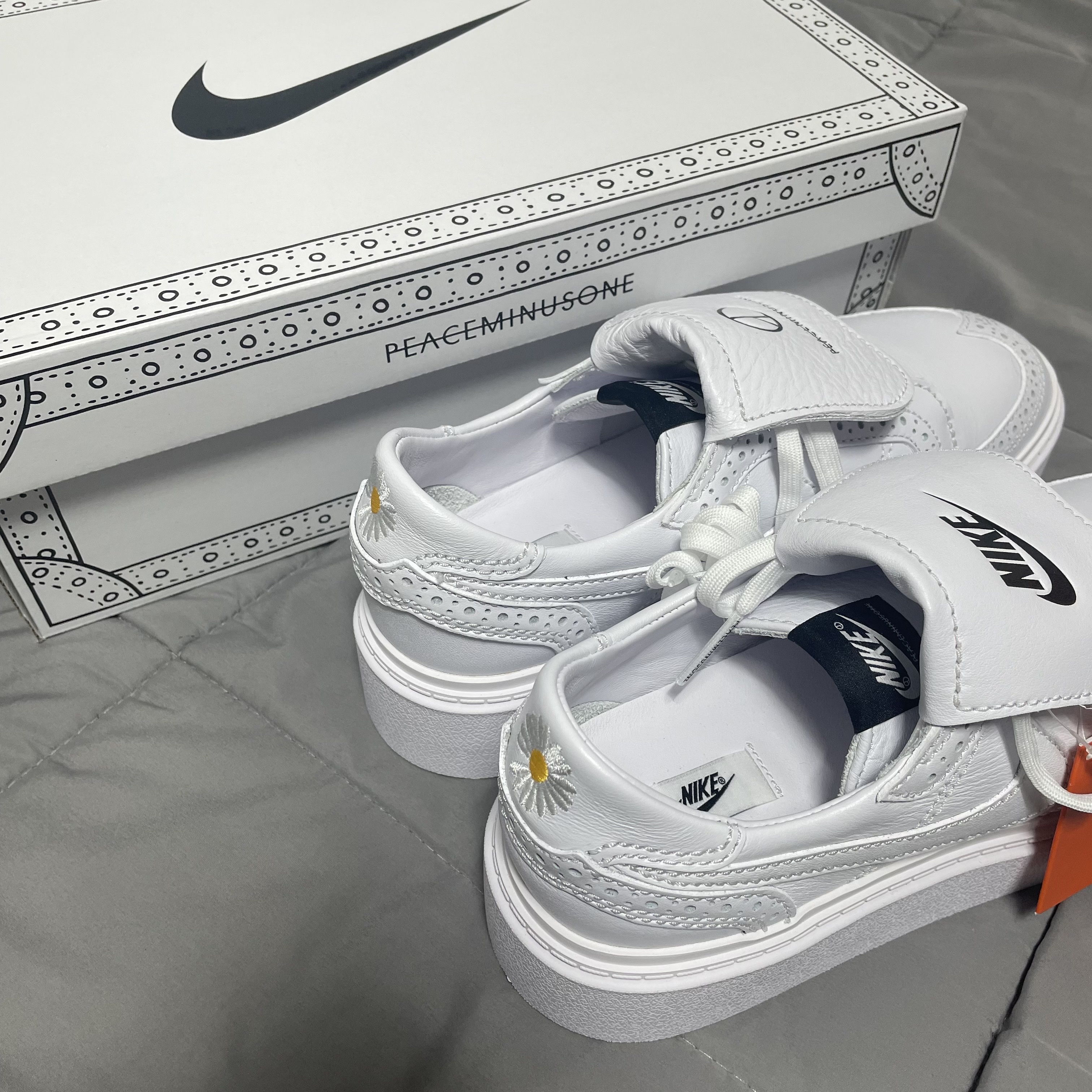 Nike x Peaceminusone Kwondo1 White 착용 스타일 - 1