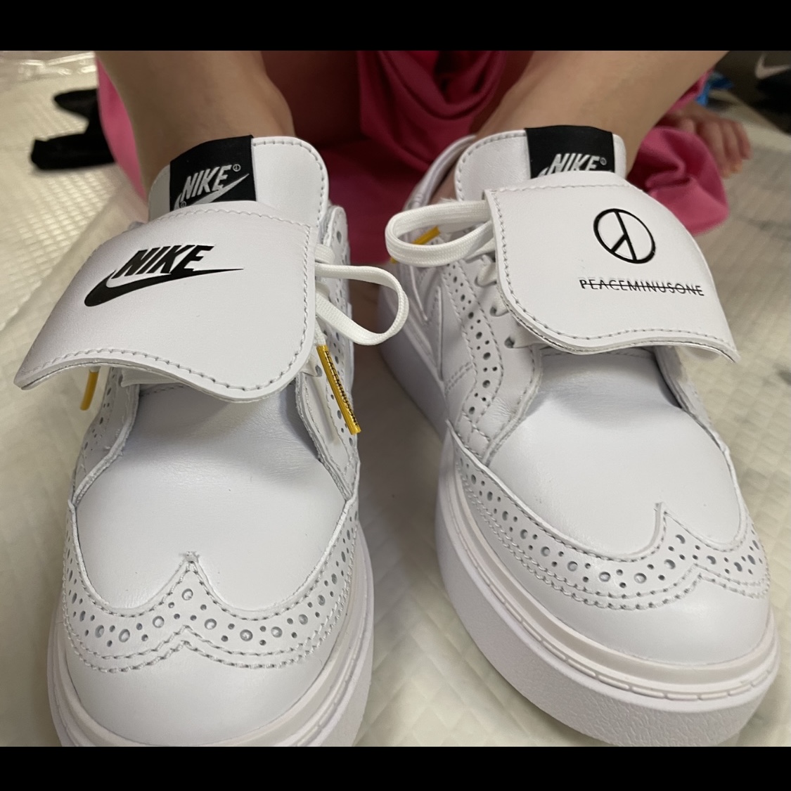 Nike x Peaceminusone Kwondo1 White 착용 스타일