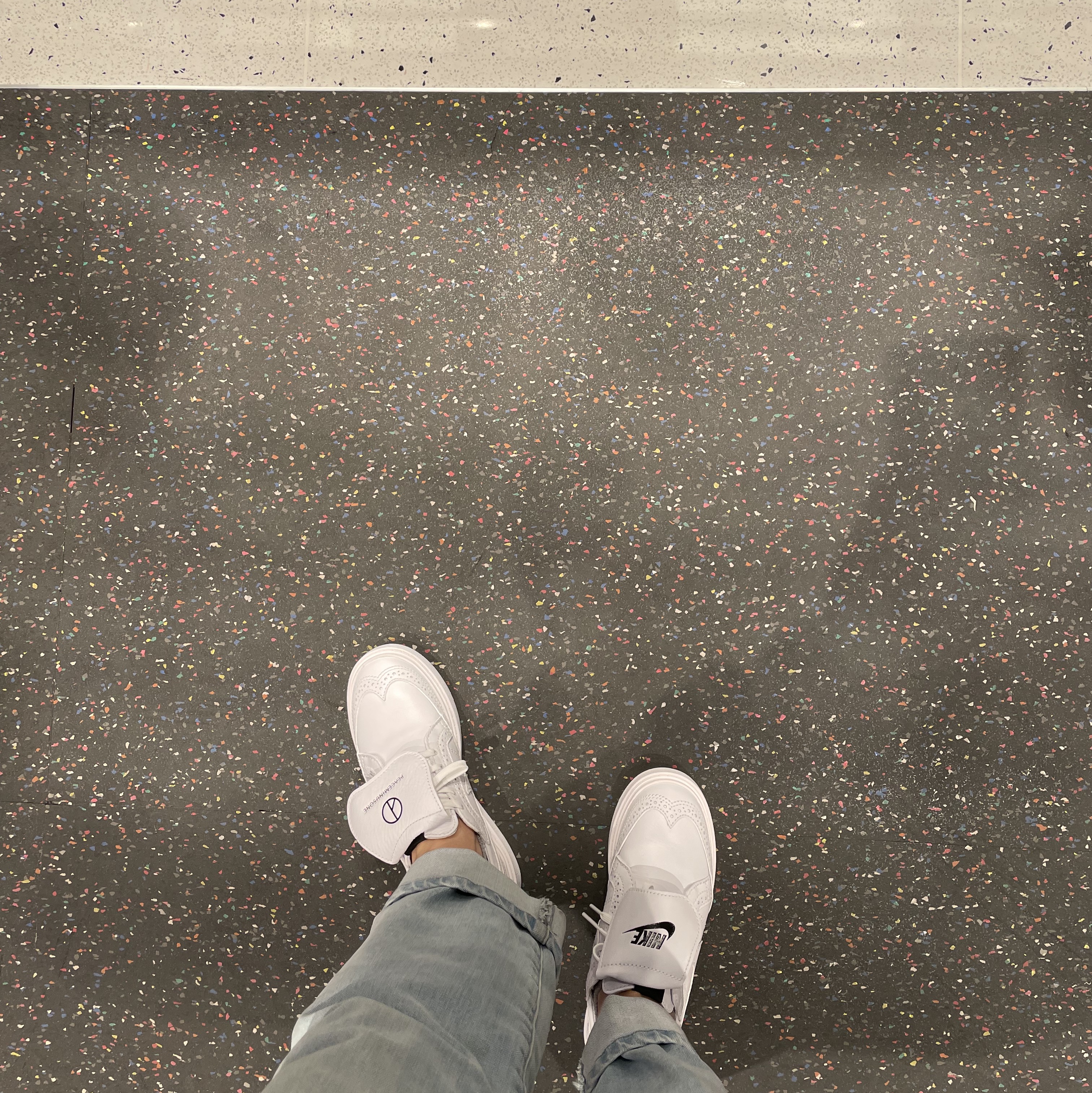 Nike x Peaceminusone Kwondo1 White 착용 스타일