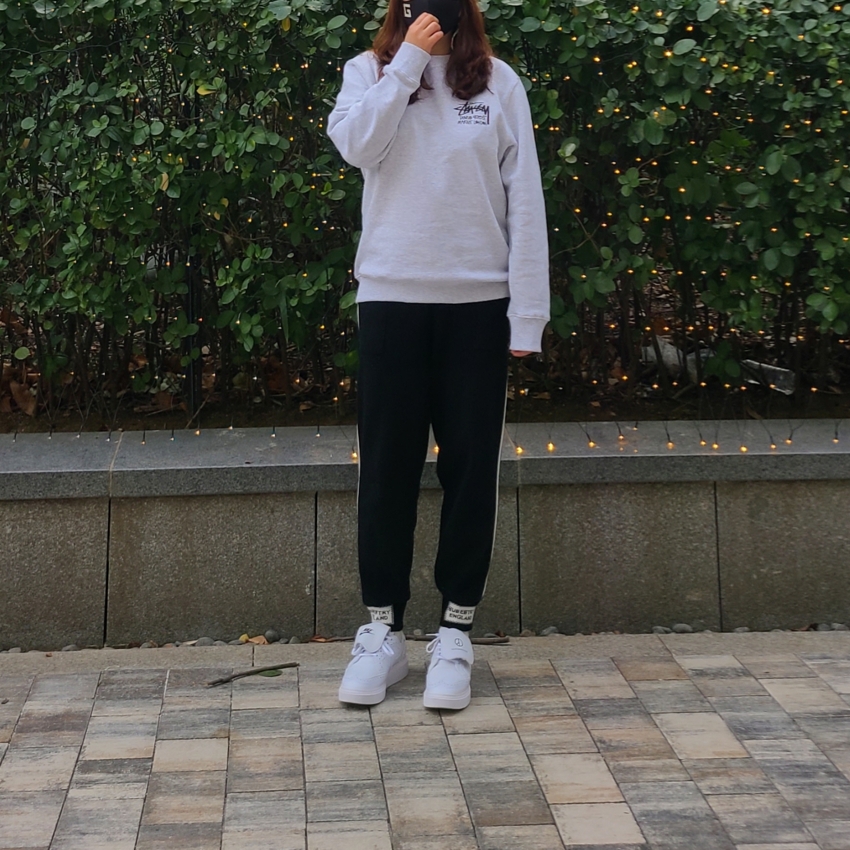 Nike x Peaceminusone Kwondo1 White, Stussy Stock DSM London Crew Ash Heather 2021 착용 스타일 - 4