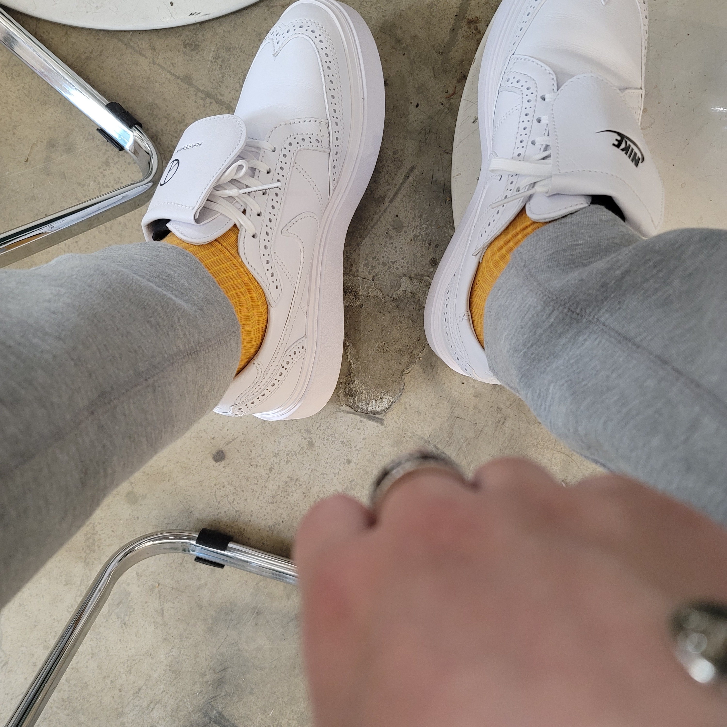 Nike x Peaceminusone Kwondo1 White 착용 스타일
