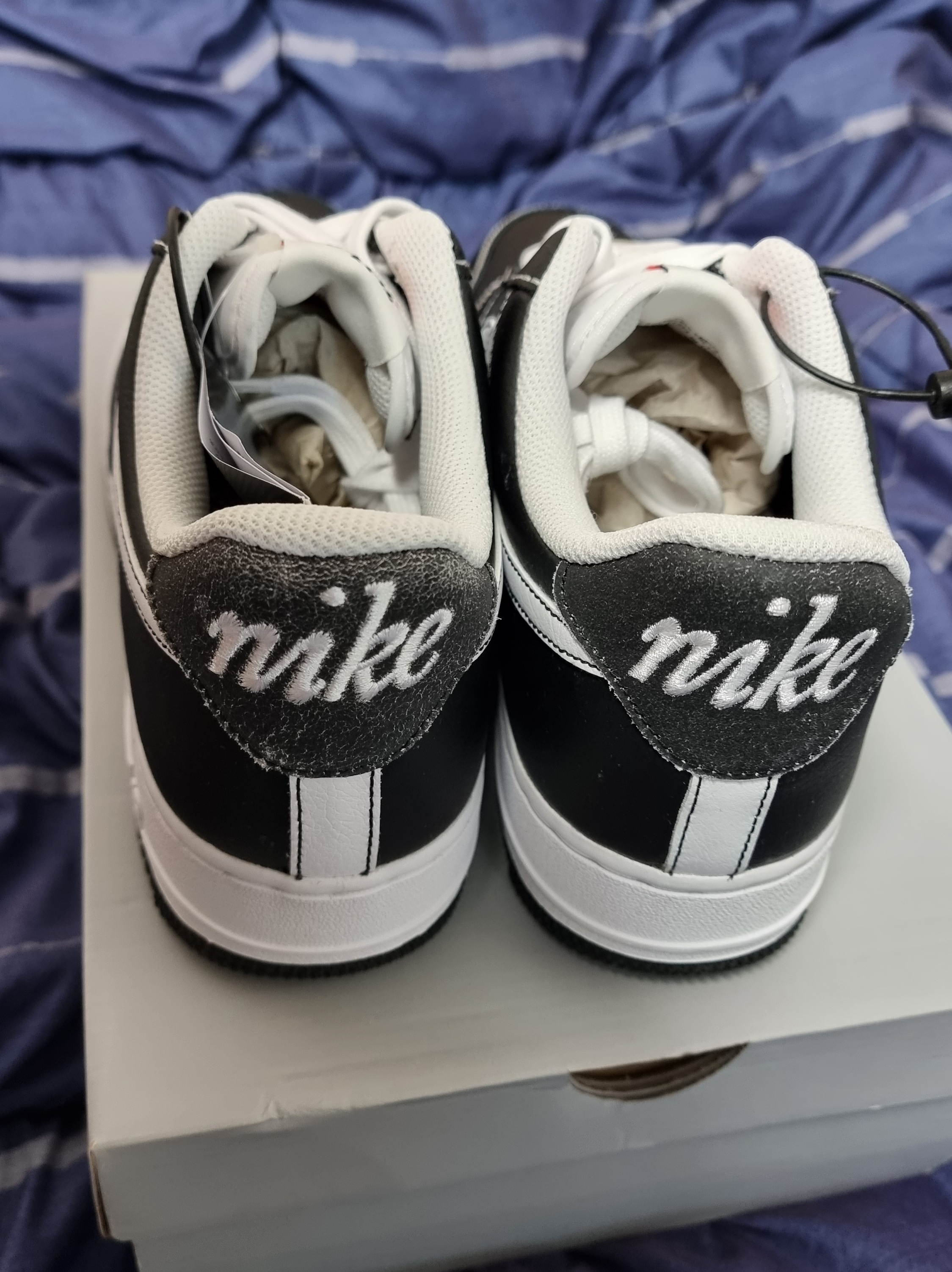 Nike Air Force 1 '07 First Use Black White 착용 스타일