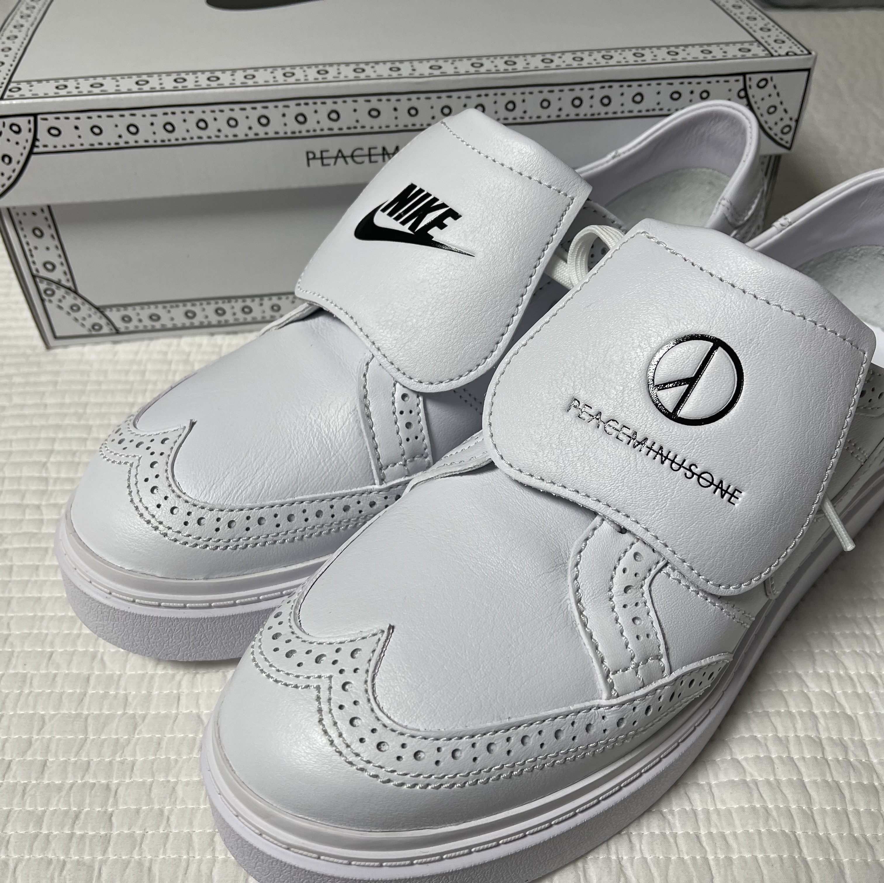 Nike x Peaceminusone Kwondo1 White 착용 스타일 - 1