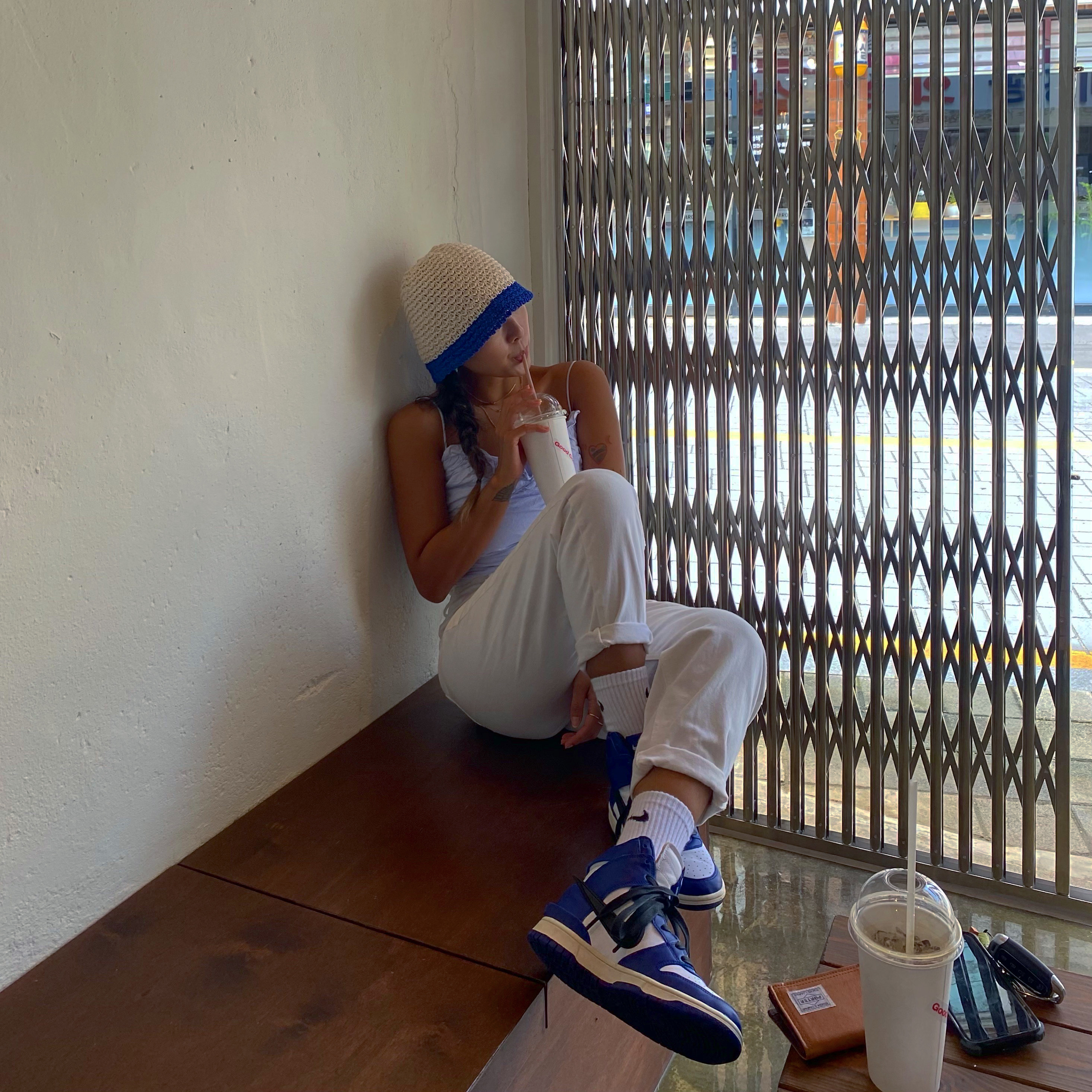 Nike x Ambush Dunk High Deep Royal Blue 착용 스타일
