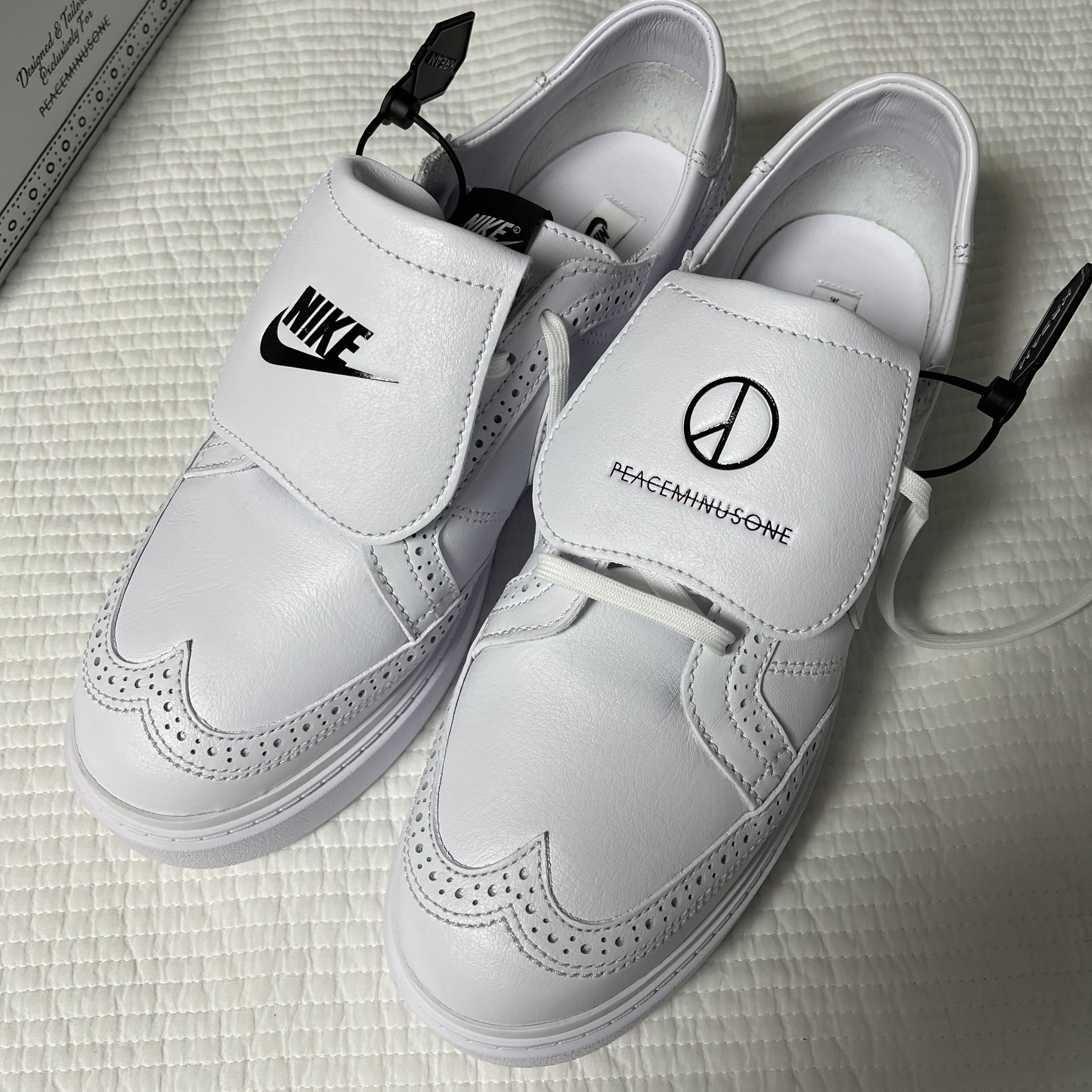 Nike x Peaceminusone Kwondo1 White 착용 스타일 - 4