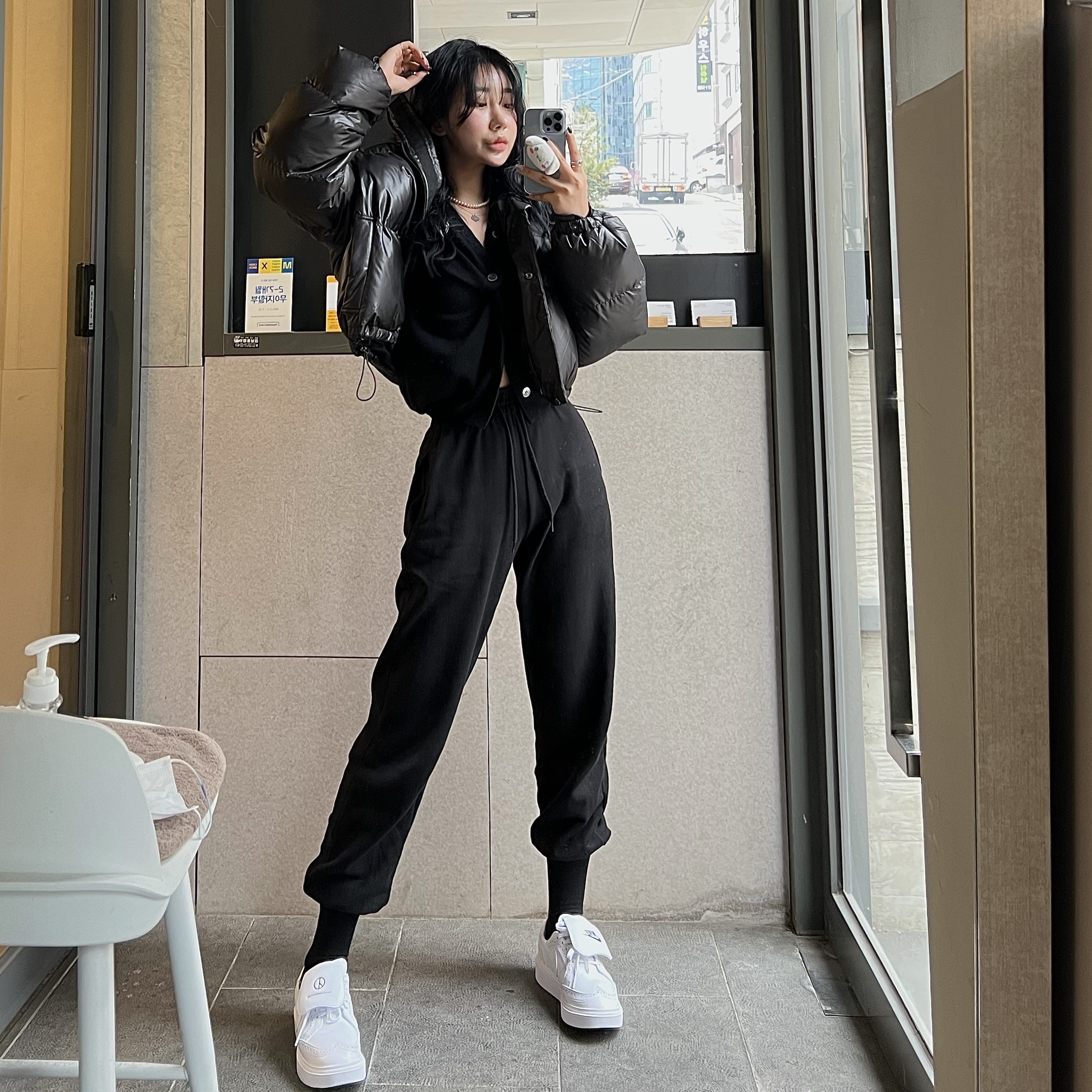 Nike x Peaceminusone Kwondo1 White 착용 스타일 - 1