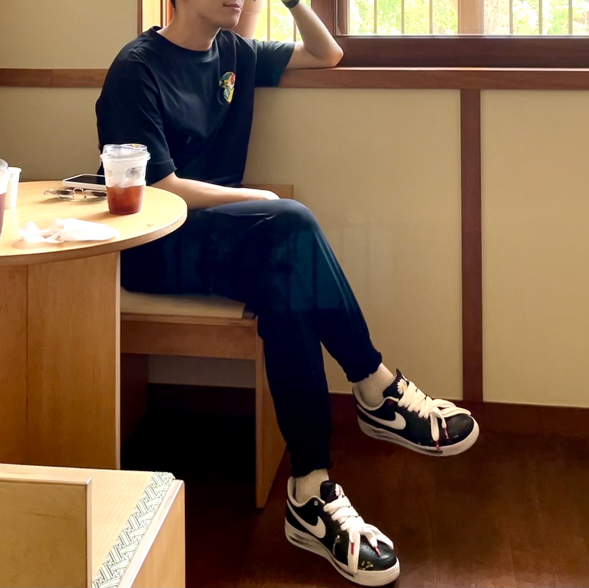 Nike x Peaceminusone Air Force 1 Low Para-Noise, Palace Tri-Flag T-Shirt Black - 21SS 착용 스타일