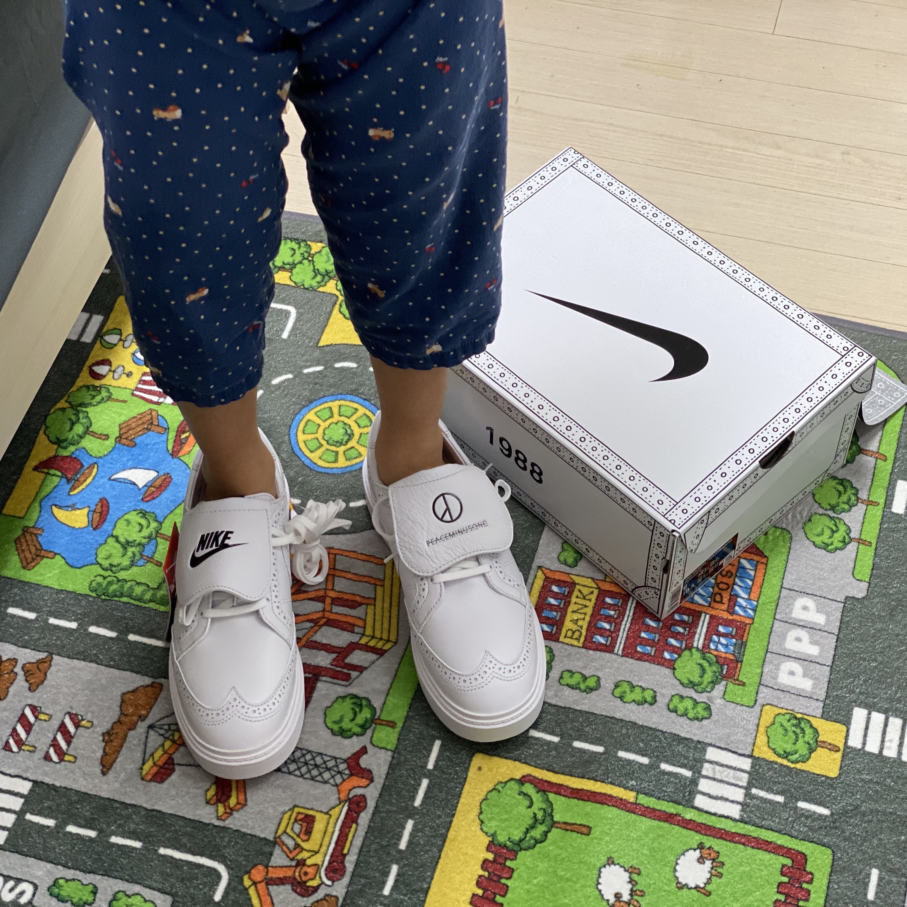 Nike x Peaceminusone Kwondo1 White 착용 스타일