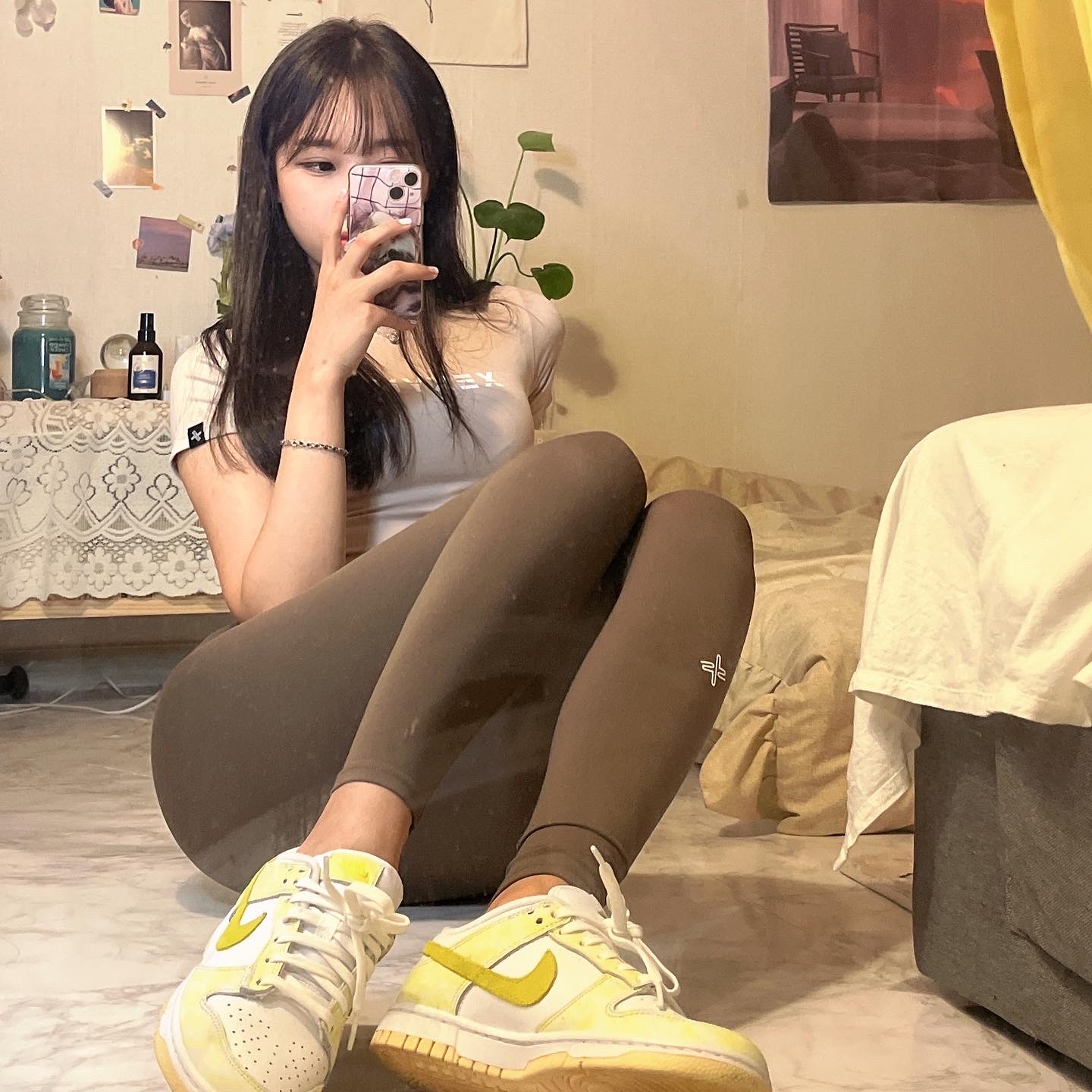 (W) Nike Dunk Low Yellow Strike 착용 스타일