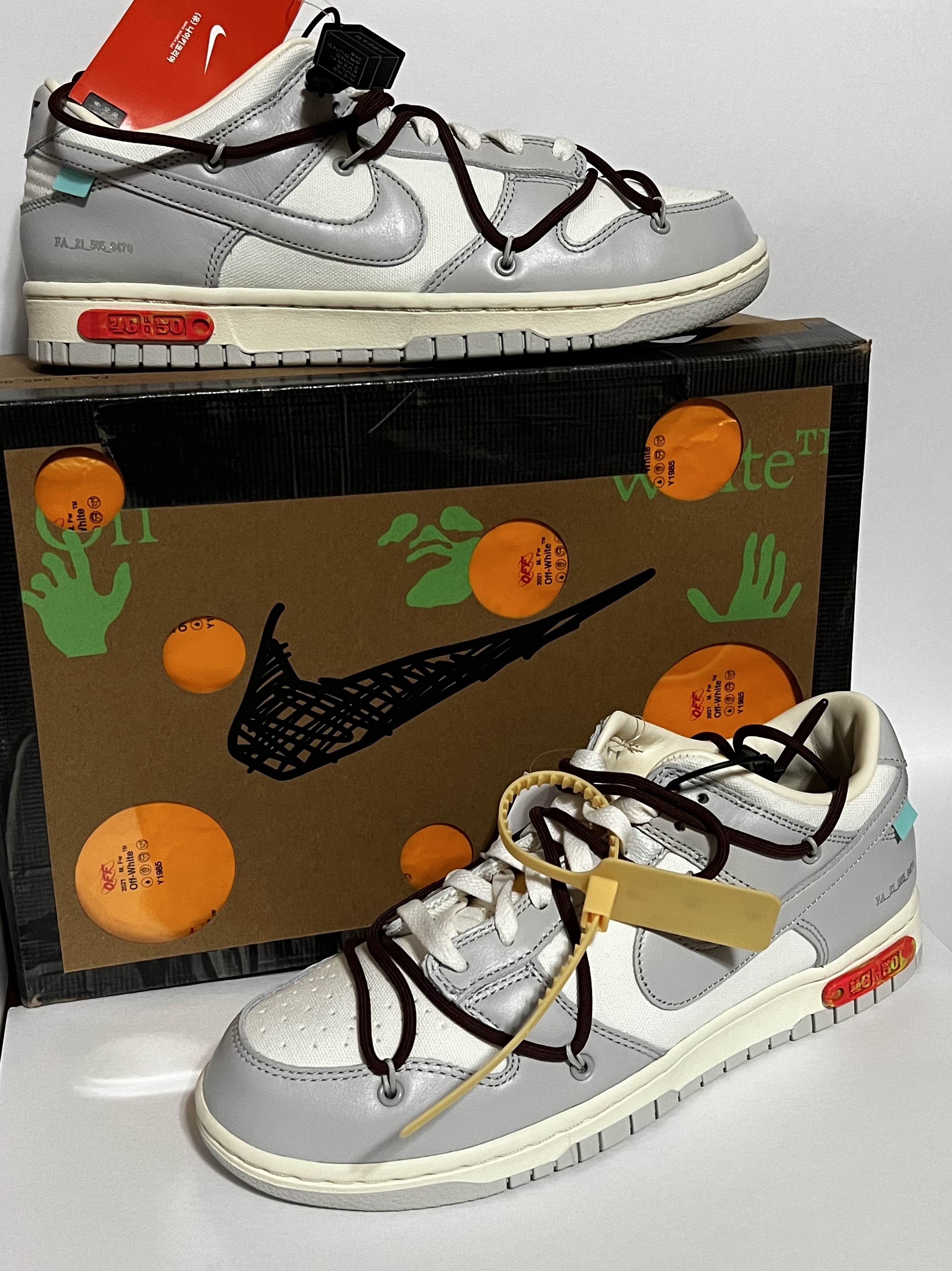 Nike x Off-White Dunk Low The 50 - Lot 46 착용 스타일 - 1
