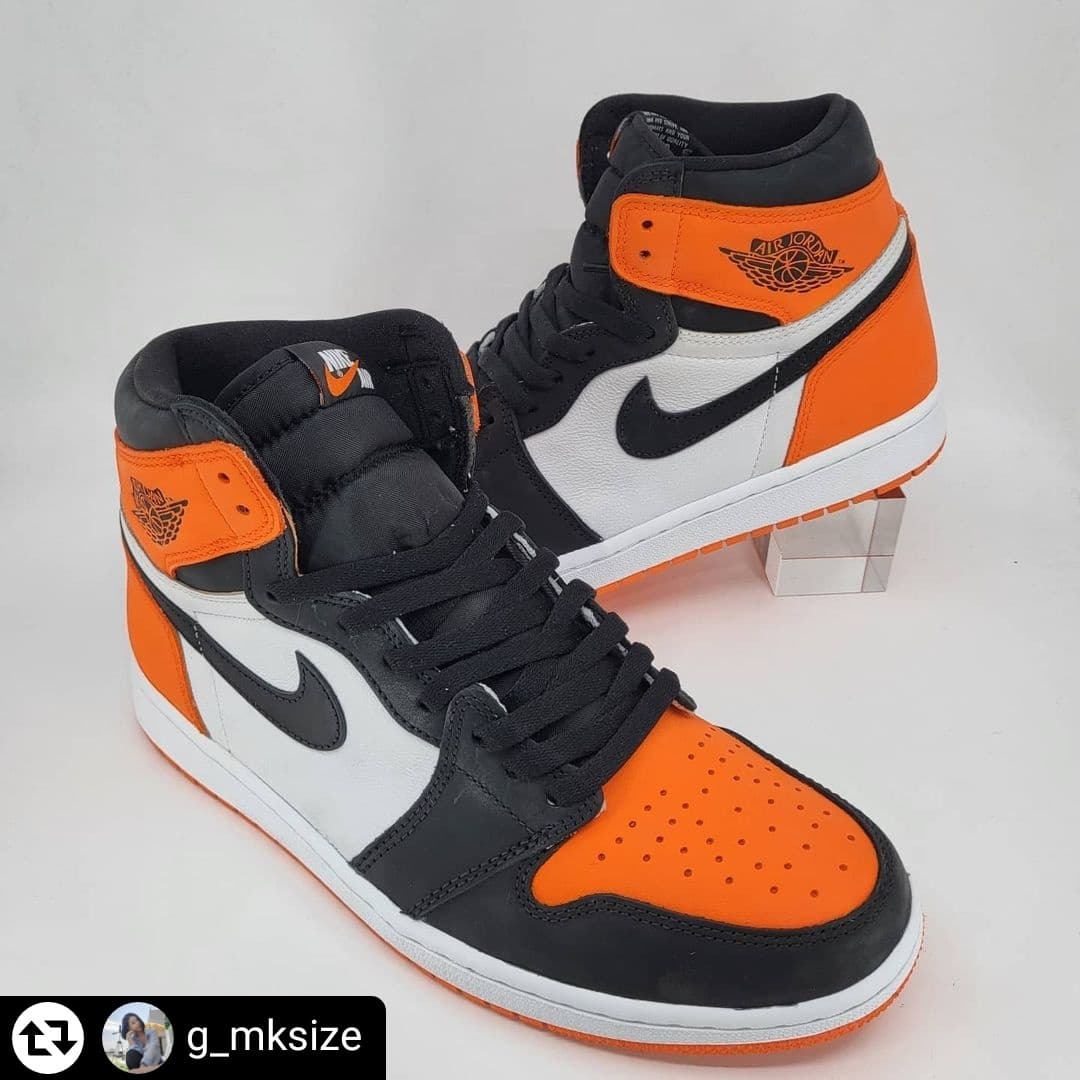 Jordan 1 Retro High OG Electro Orange, Jordan 1 Retro Shattered Backboard 착용 스타일 - 2