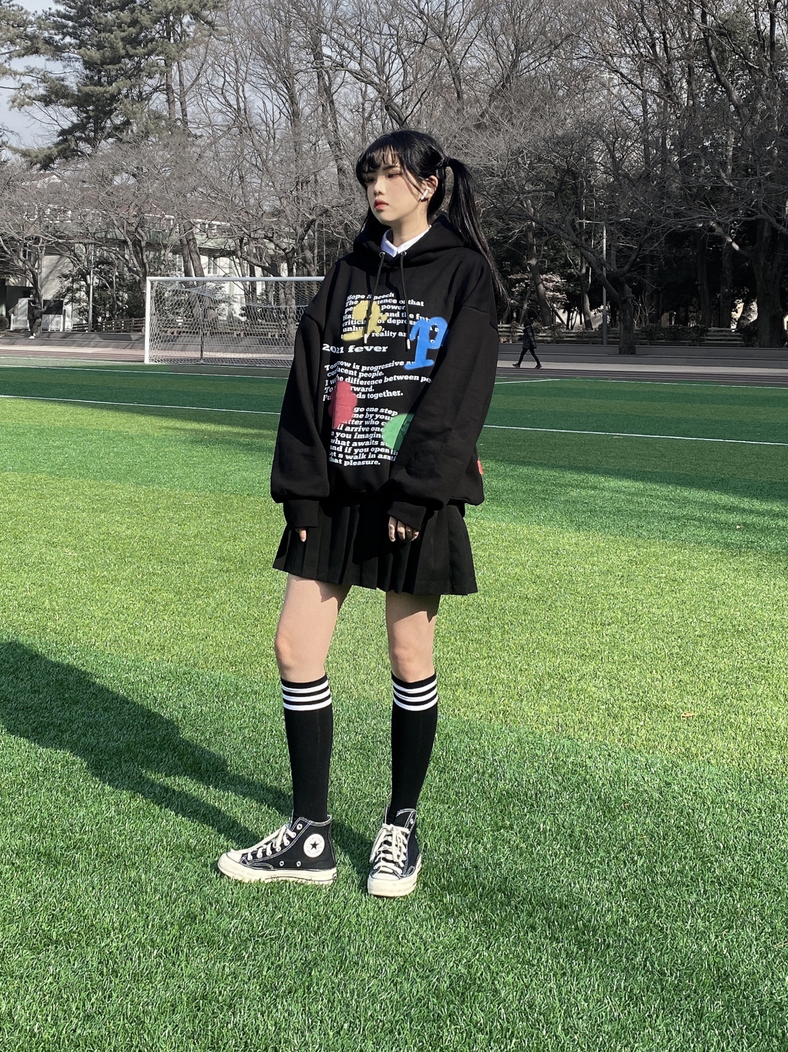 Converse Chuck 70 Hi Black 착용 스타일 - 1