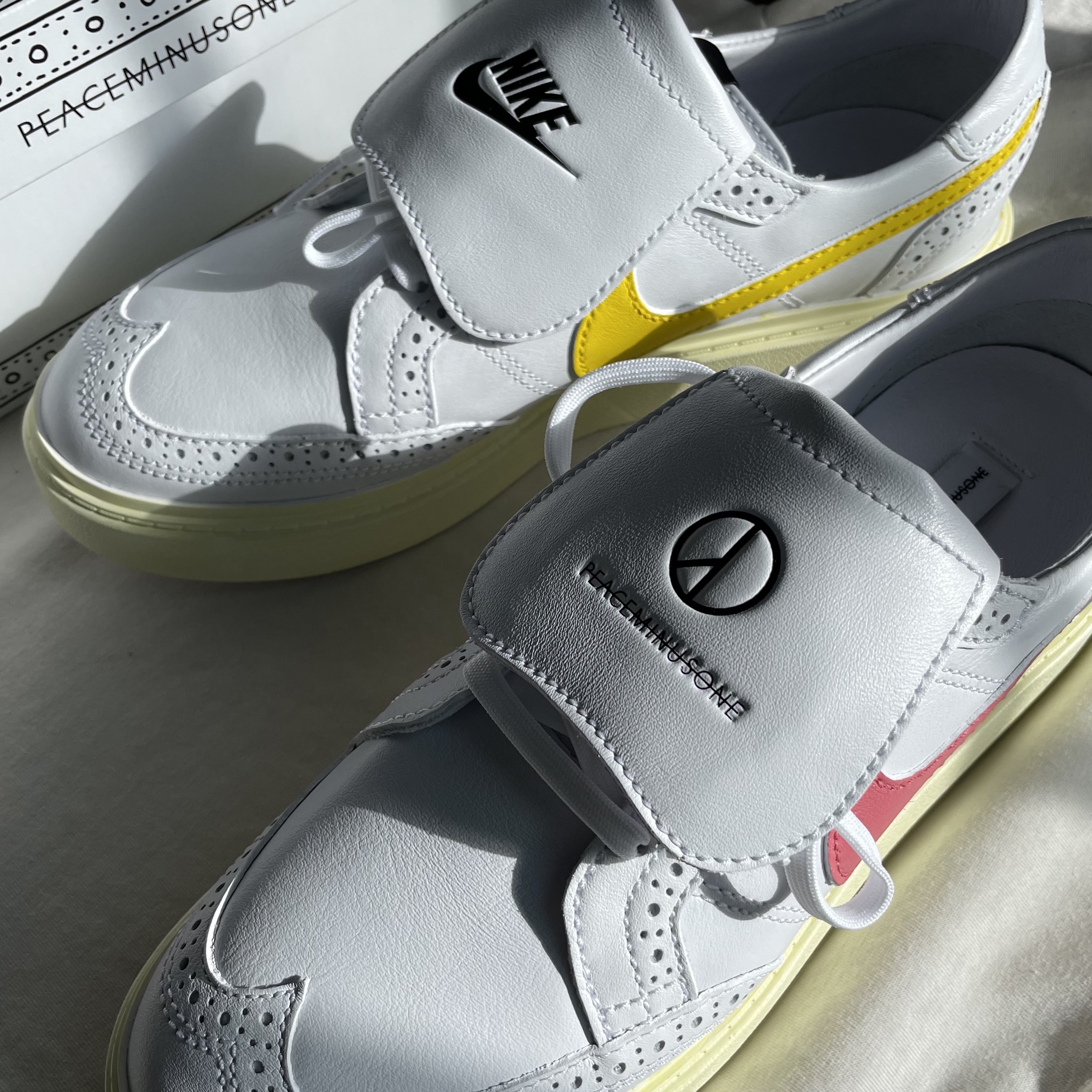 Nike x Peaceminusone Kwondo1 White 착용 스타일 - 1