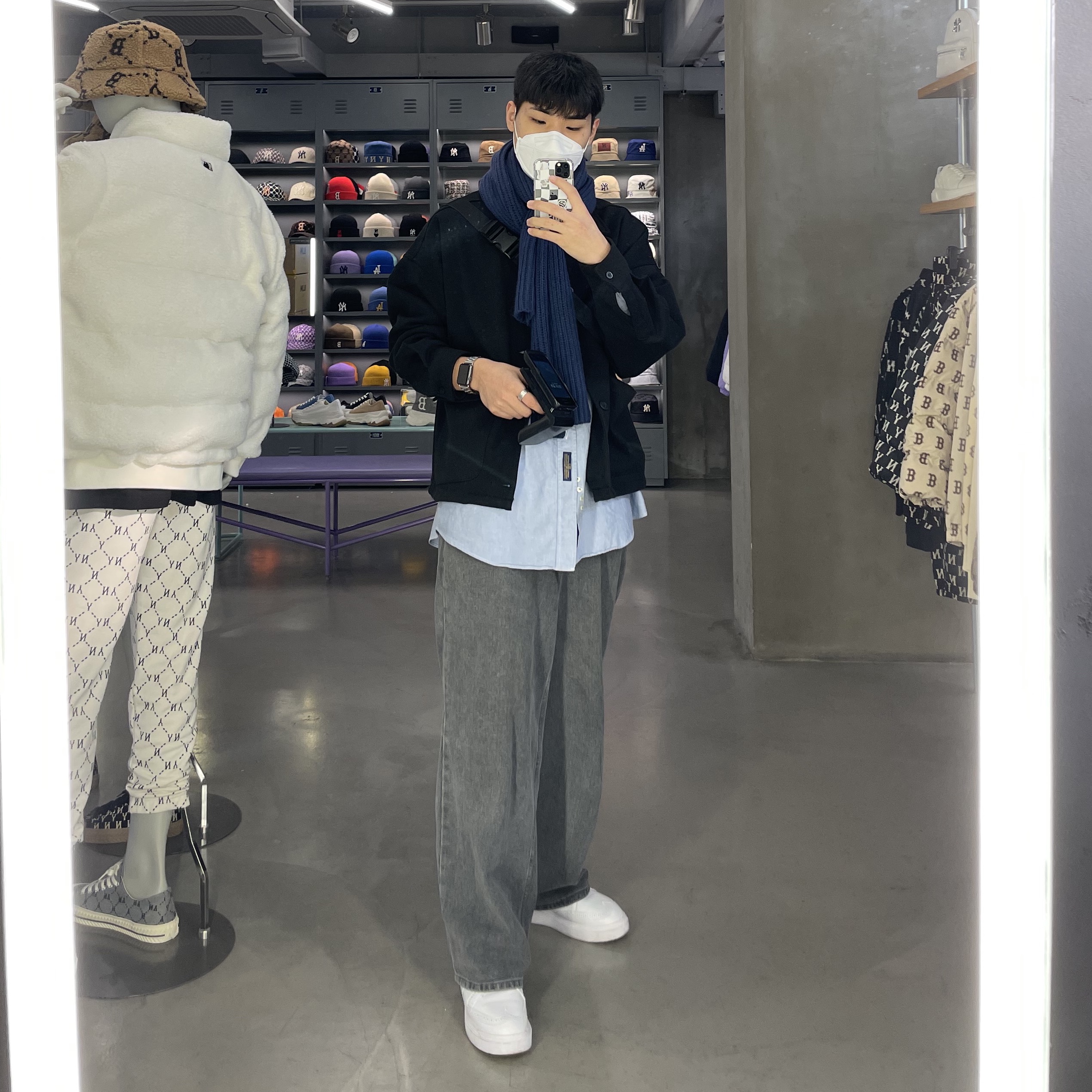 Nike x Peaceminusone Kwondo1 White 착용 스타일