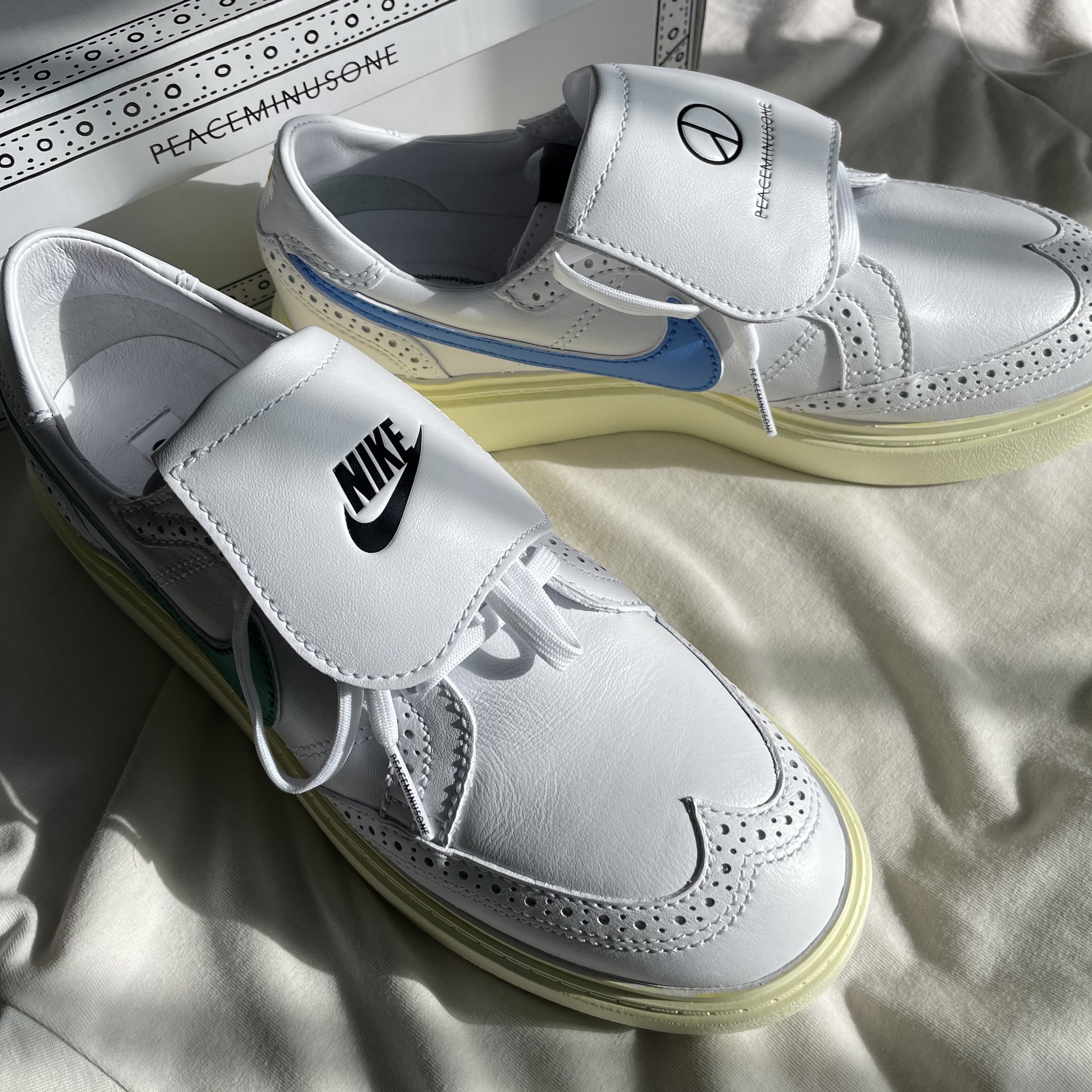 Nike x Peaceminusone Kwondo1 White 착용 스타일 - 2
