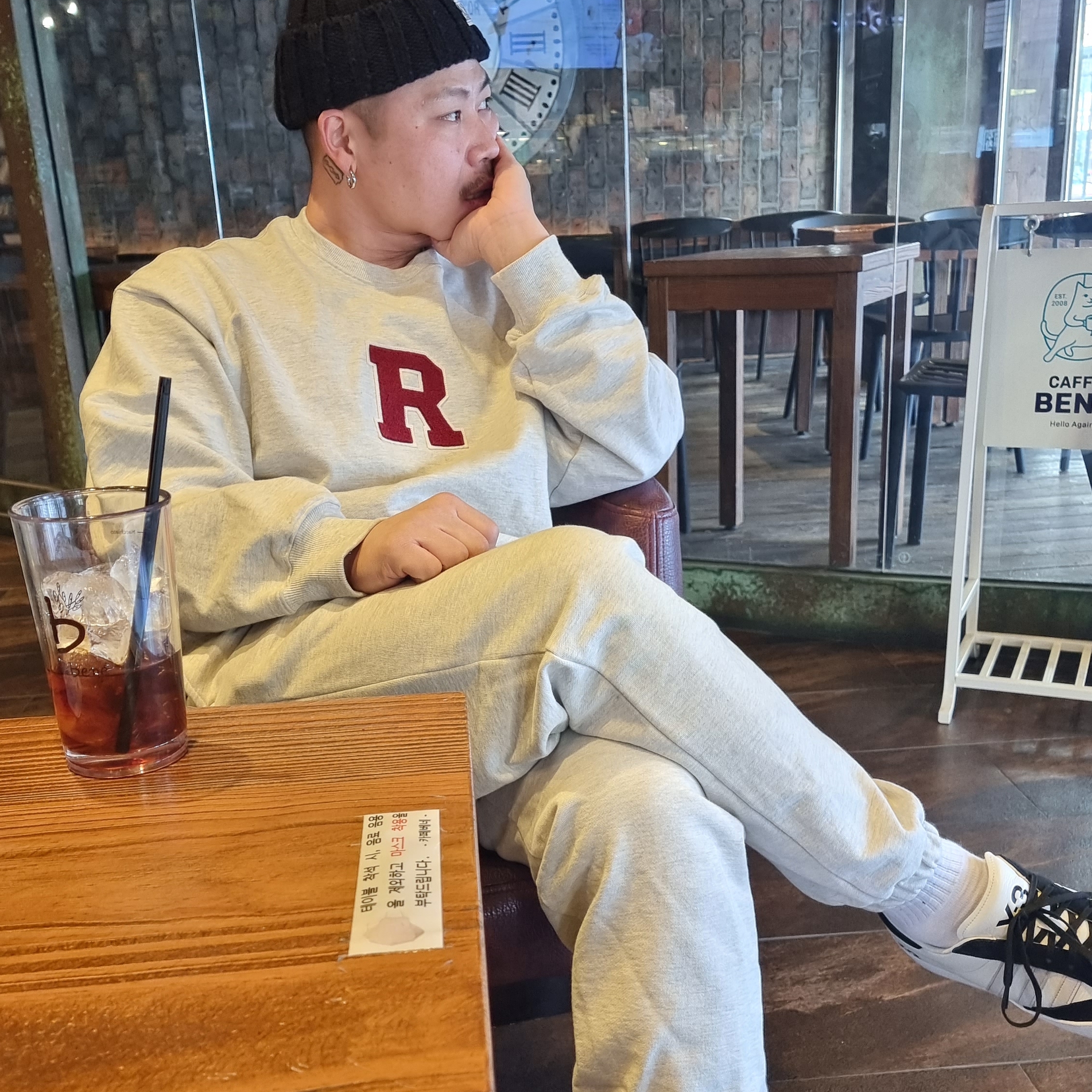 Y-3 Yohji Star White 착용 스타일