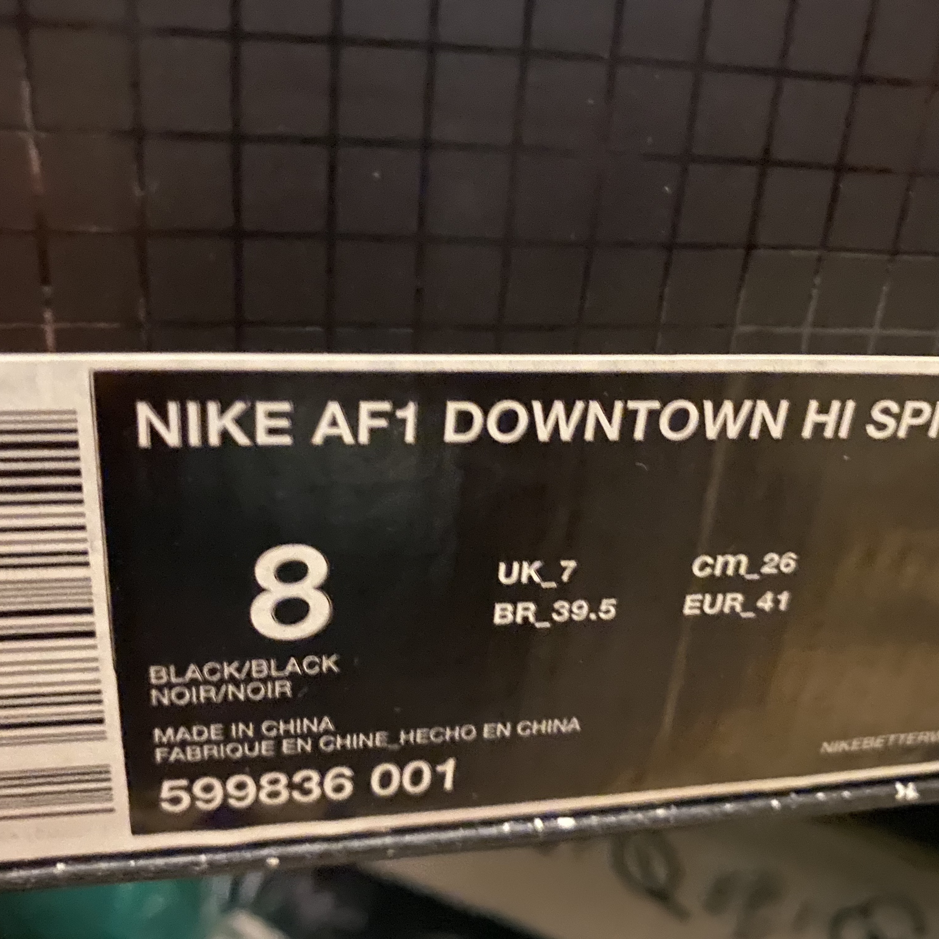Nike Air Force 1 Downtown High Spike Black 착용 스타일 - 1