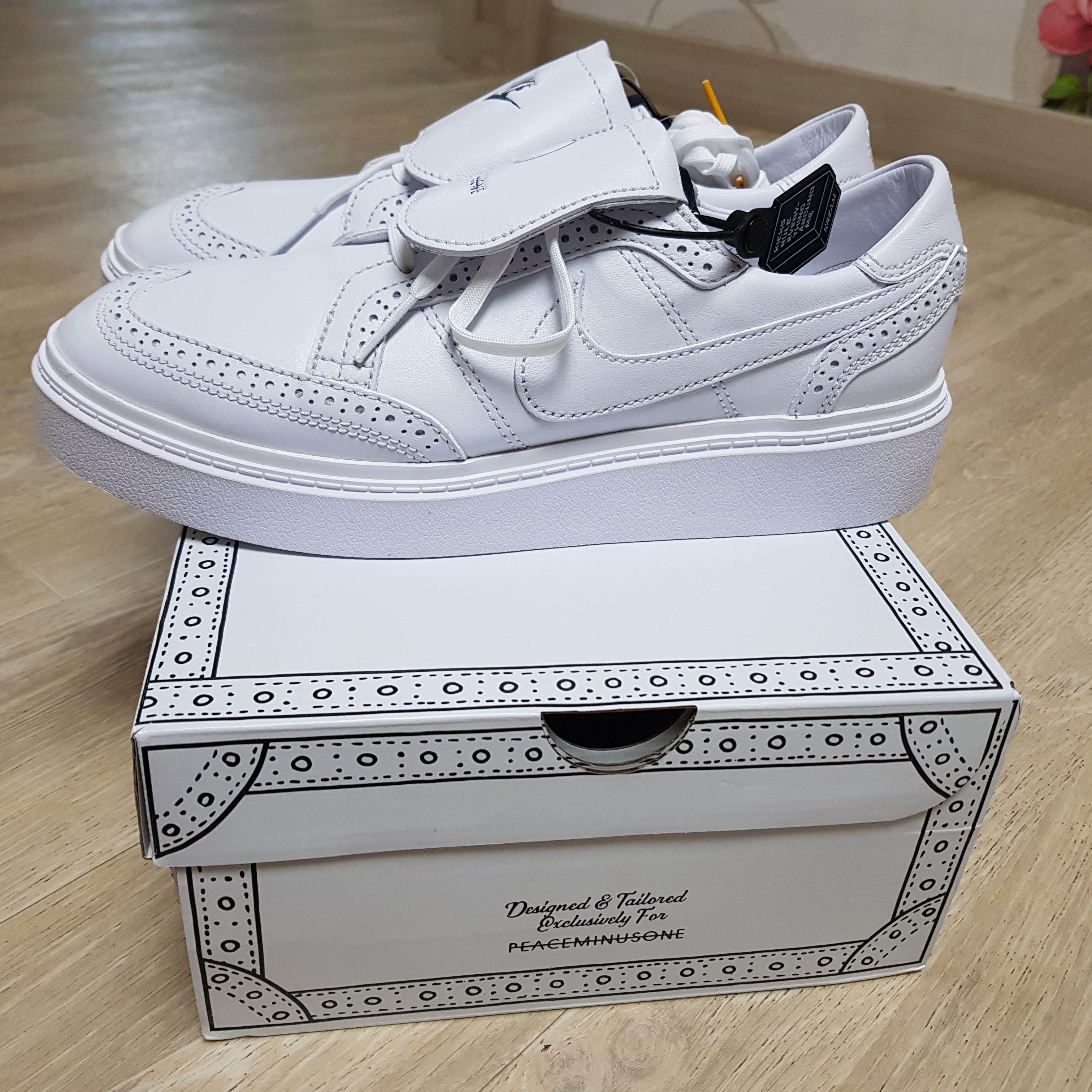 Nike x Peaceminusone Kwondo1 White 착용 스타일 - 2