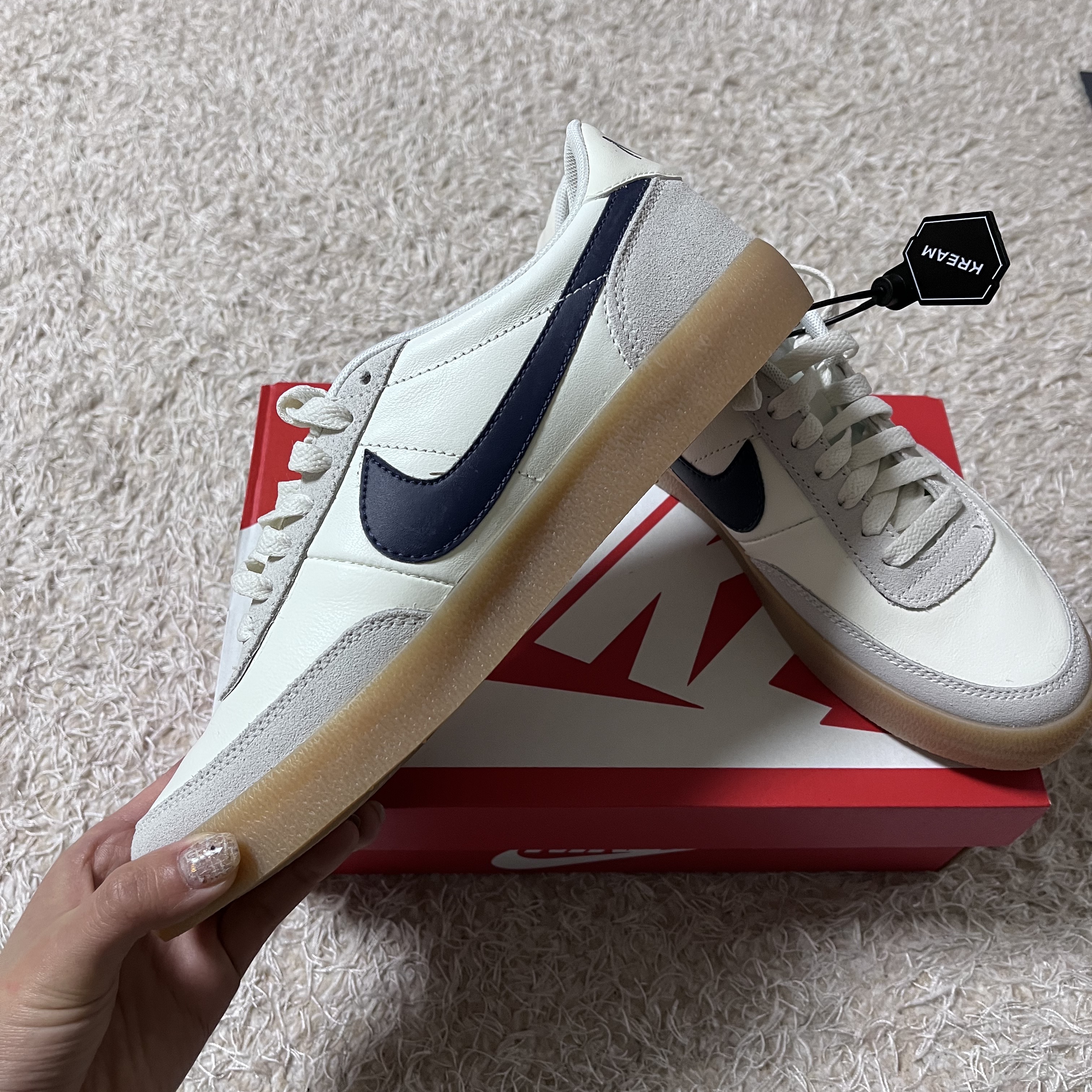 Nike x J.Crew Killshot 2 Sail Midnight Navy 착용 스타일 - 4