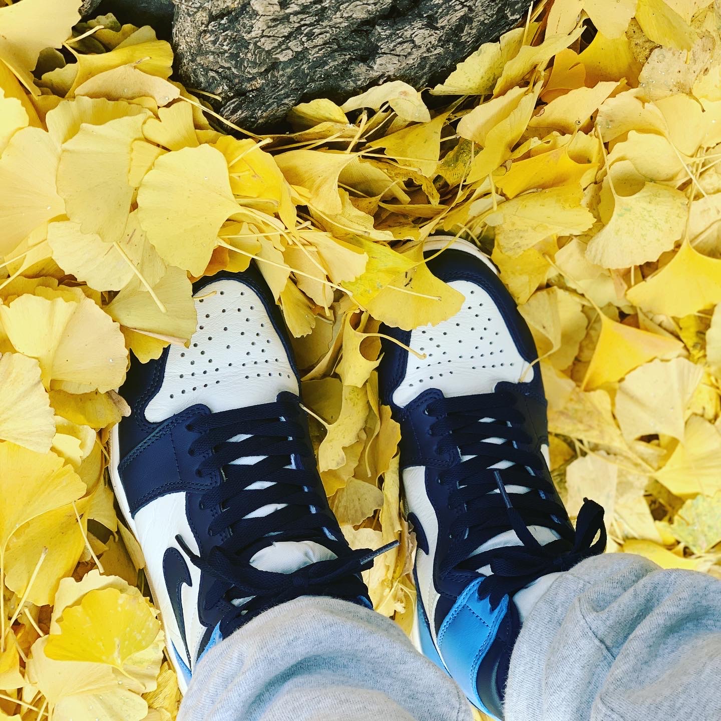 Jordan 1 Retro High Obsidian UNC 착용 스타일 - 5