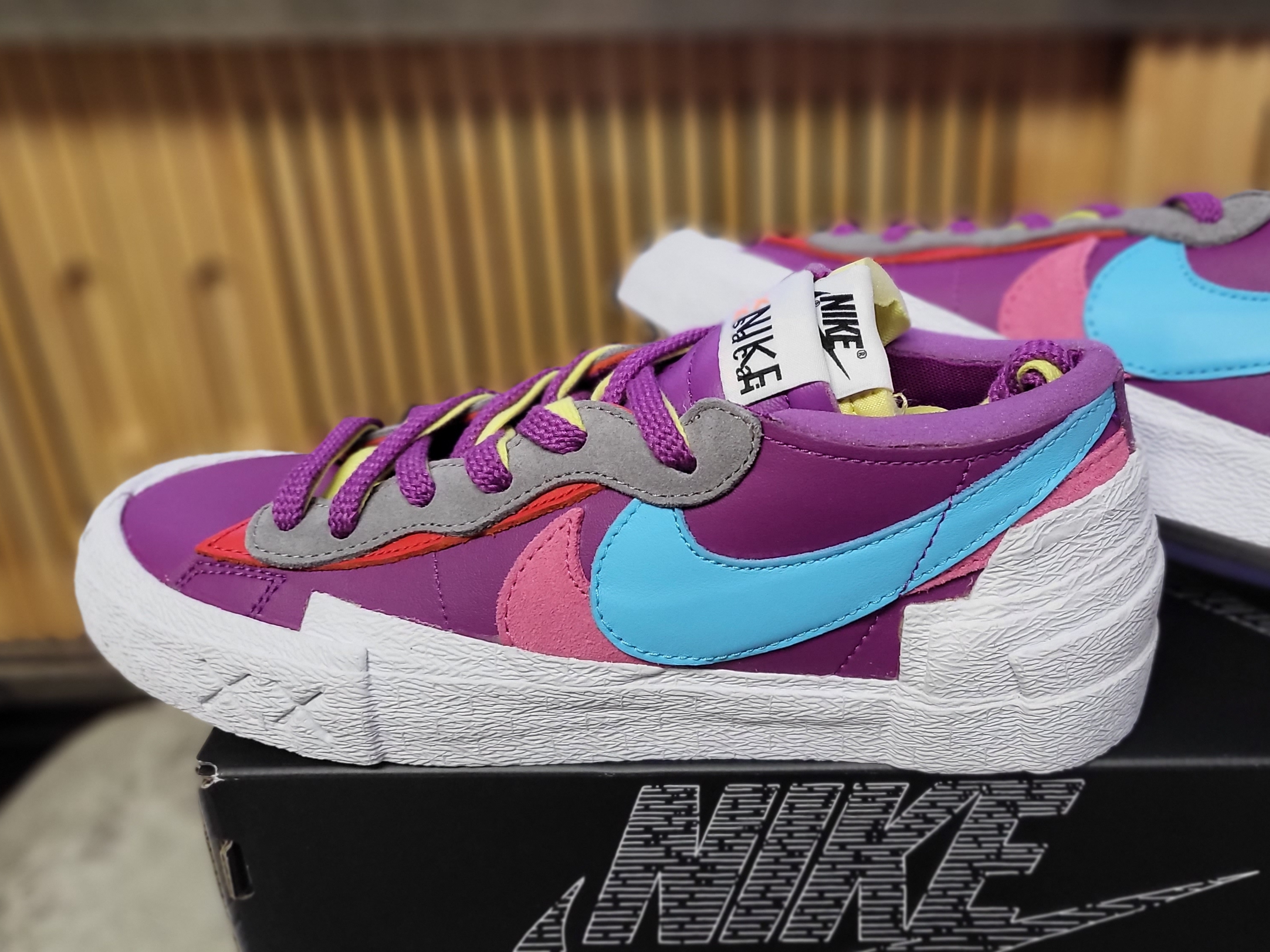 Nike x Sacai x Kaws Blazer Low Purple Dusk 착용 스타일 - 4