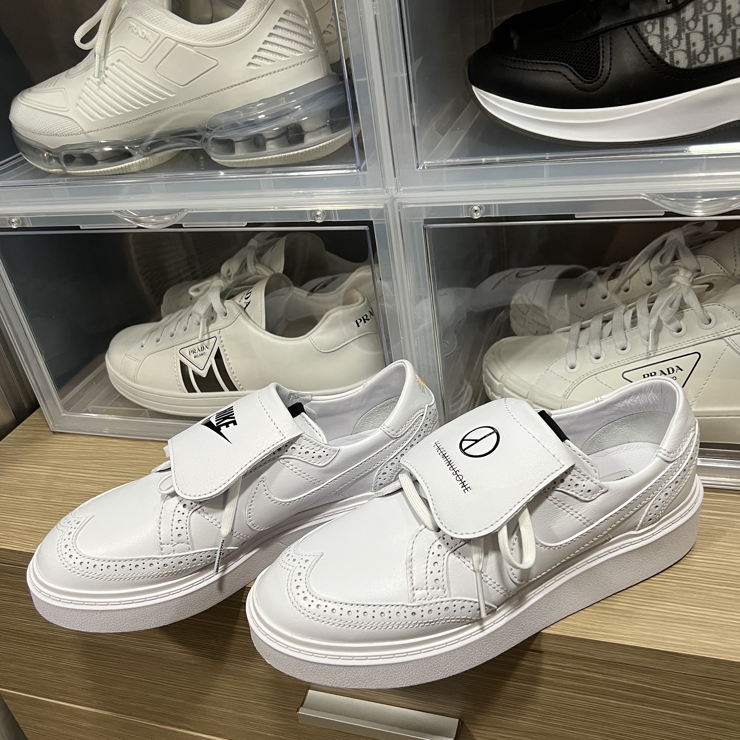 Nike x Peaceminusone Kwondo1 White 착용 스타일 - 1