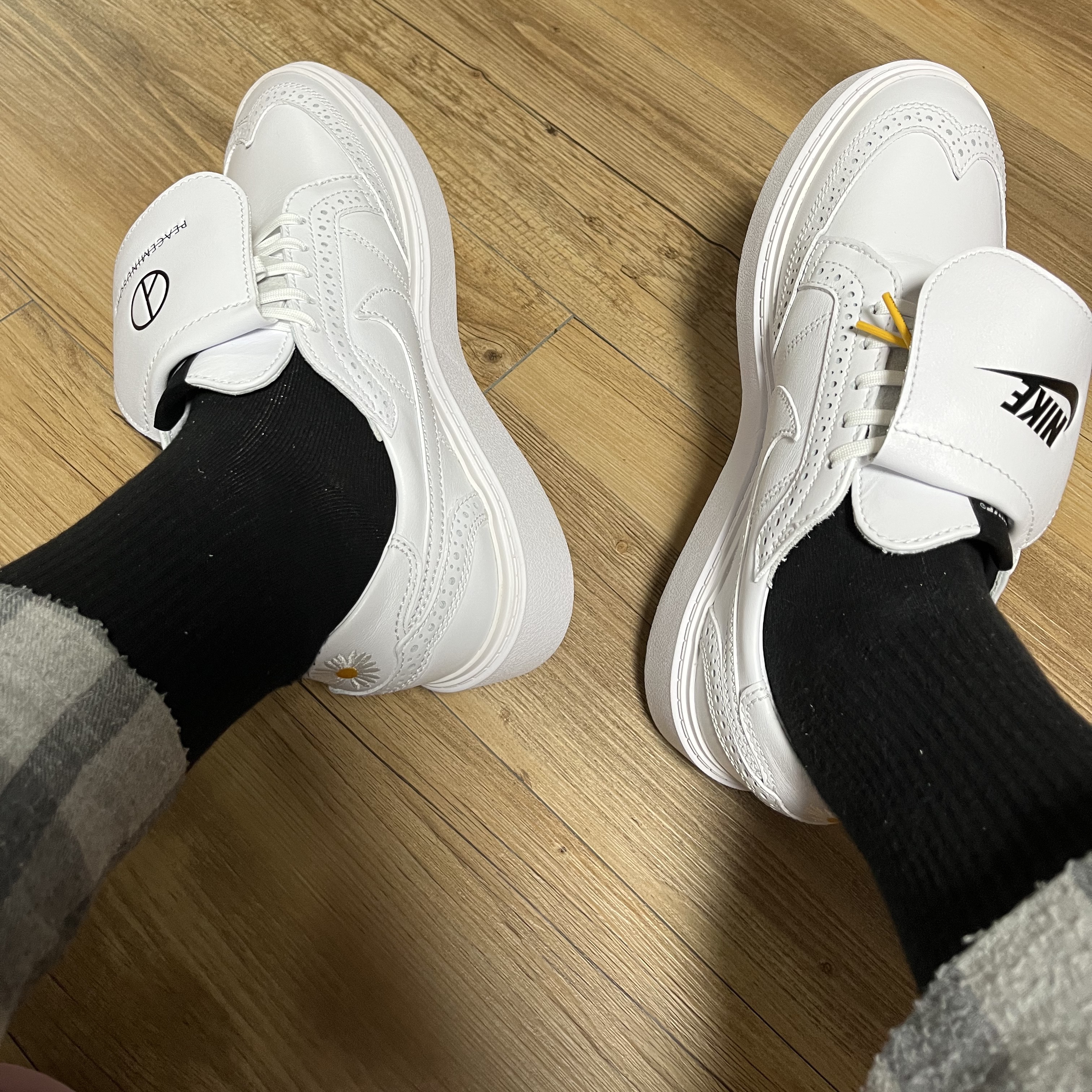Nike x Peaceminusone Kwondo1 White 착용 스타일