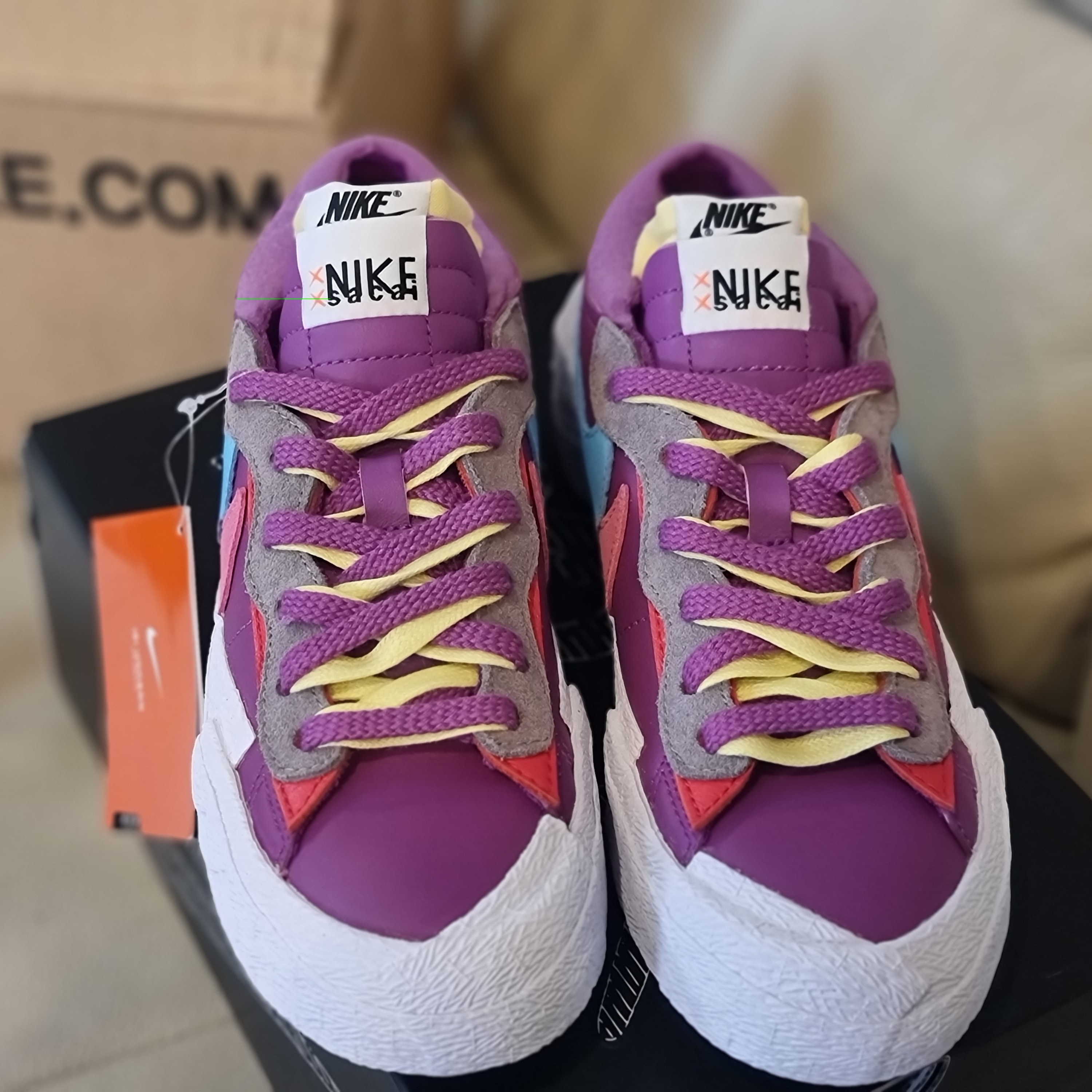 Nike x Sacai x Kaws Blazer Low Purple Dusk 착용 스타일 - 2