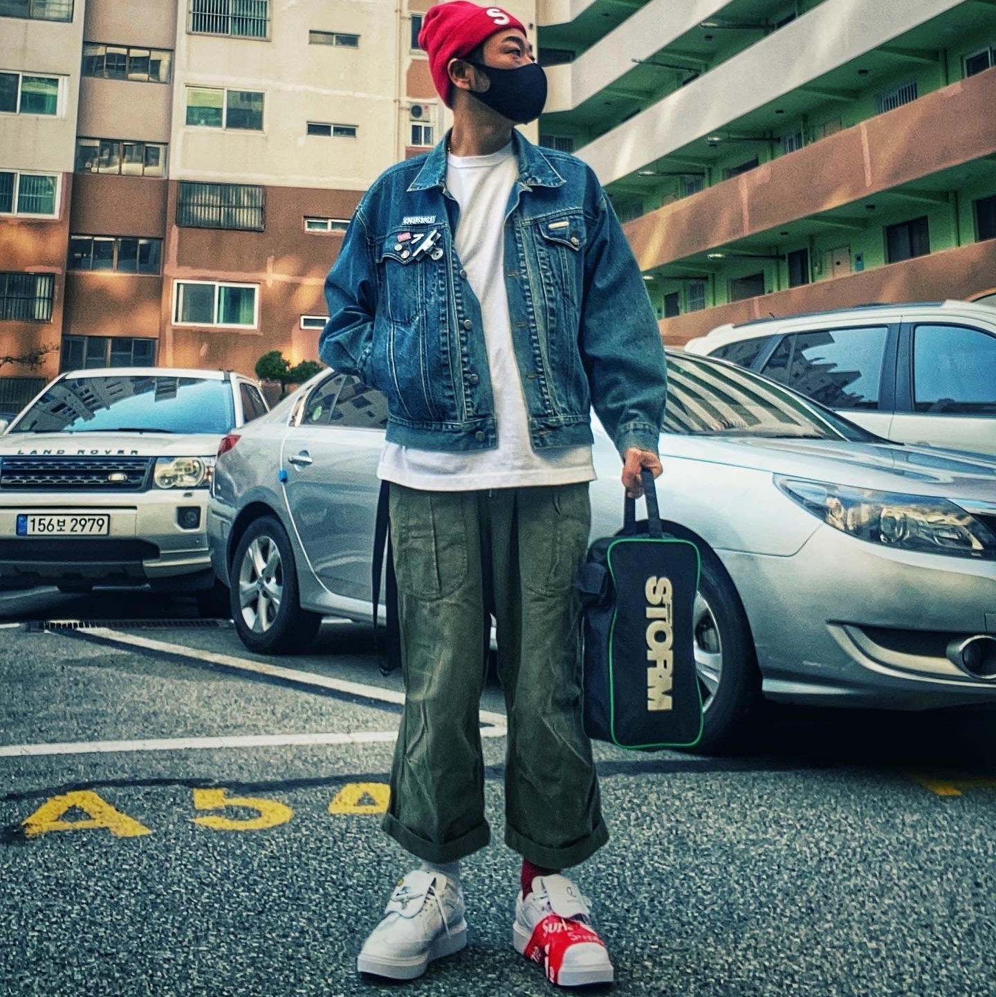 Nike x Peaceminusone Kwondo1 White 착용 스타일 - 5