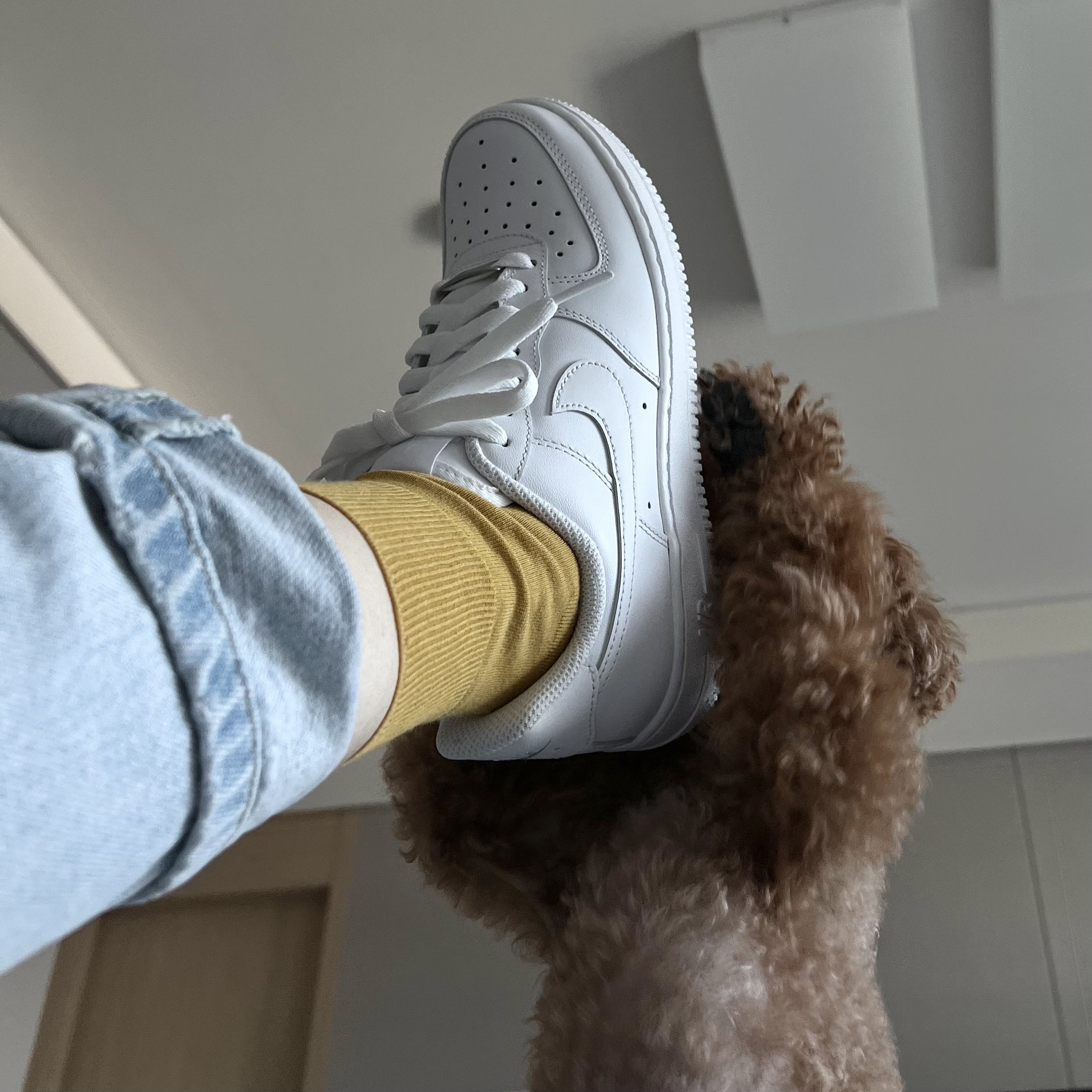 (W) Nike Air Force 1 '07 Low White 착용 스타일
